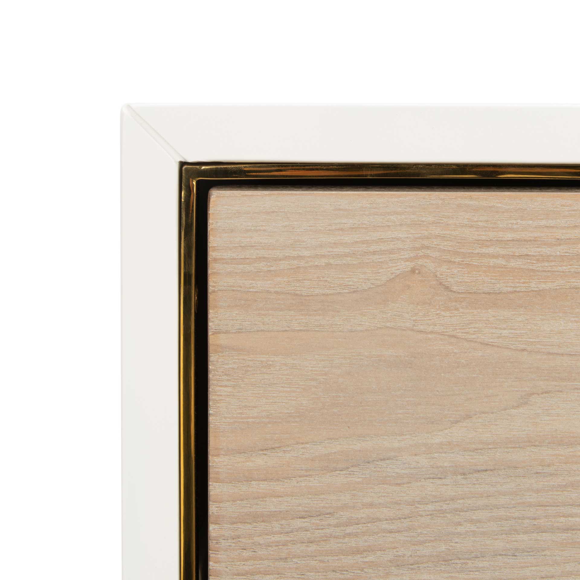 Kobe 2 Drawer Nightstand White/Gold - Image 5