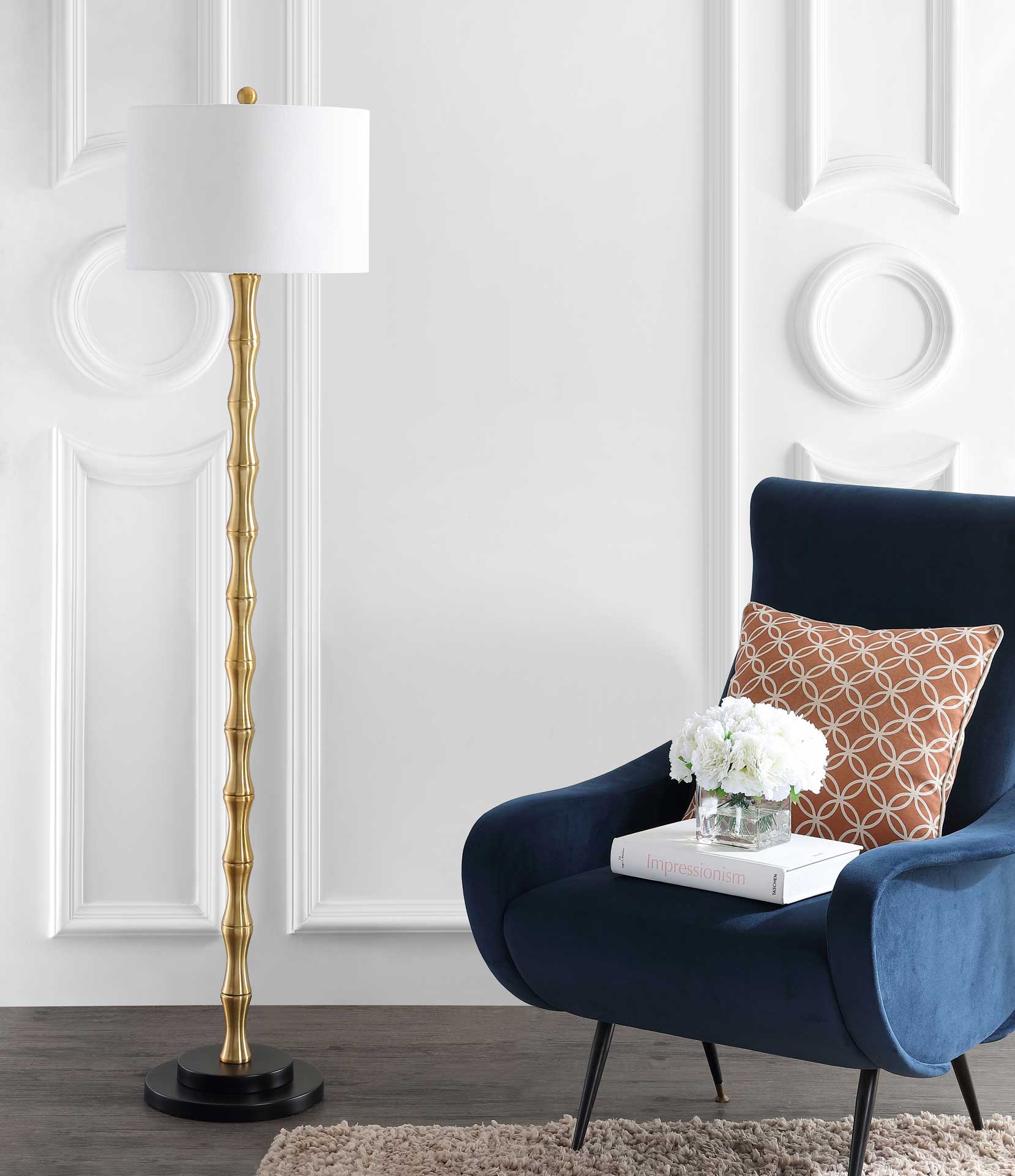 Kohen Floor Lamp Antique Brass - Image 3