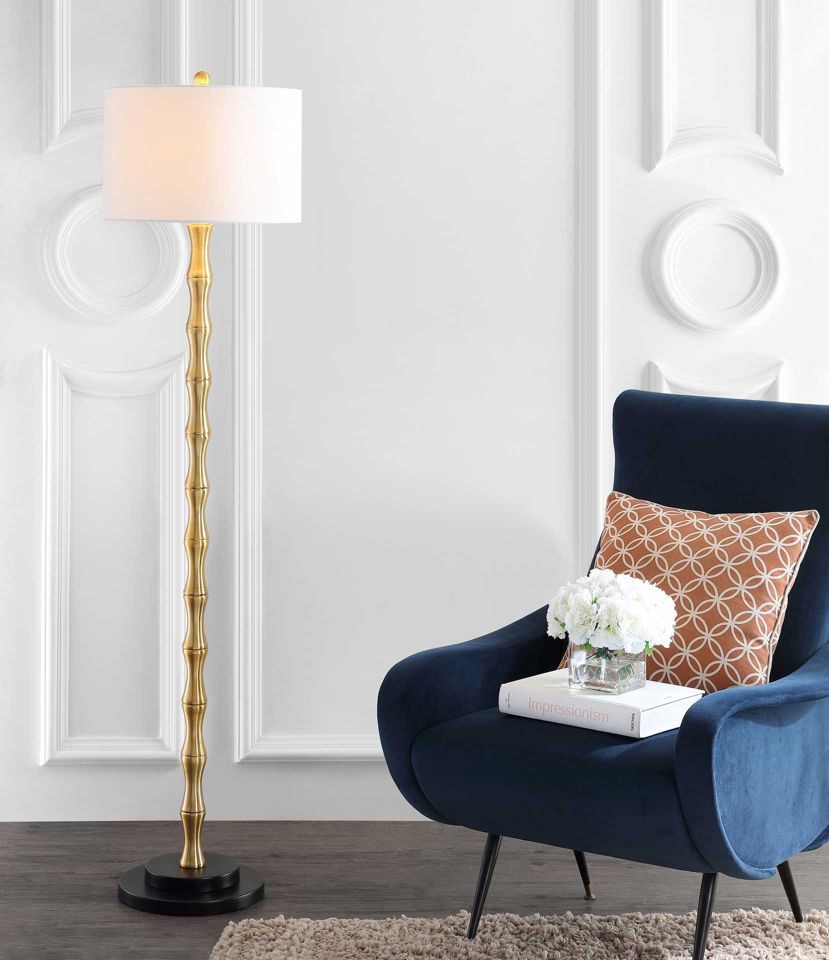 Kohen Floor Lamp Antique Brass - Image 4