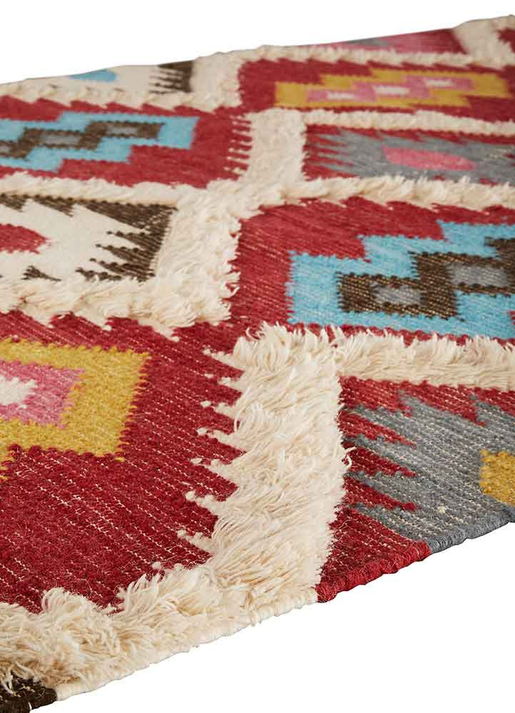 Kokoda Darby Red/Blue Area Rug - Image 2