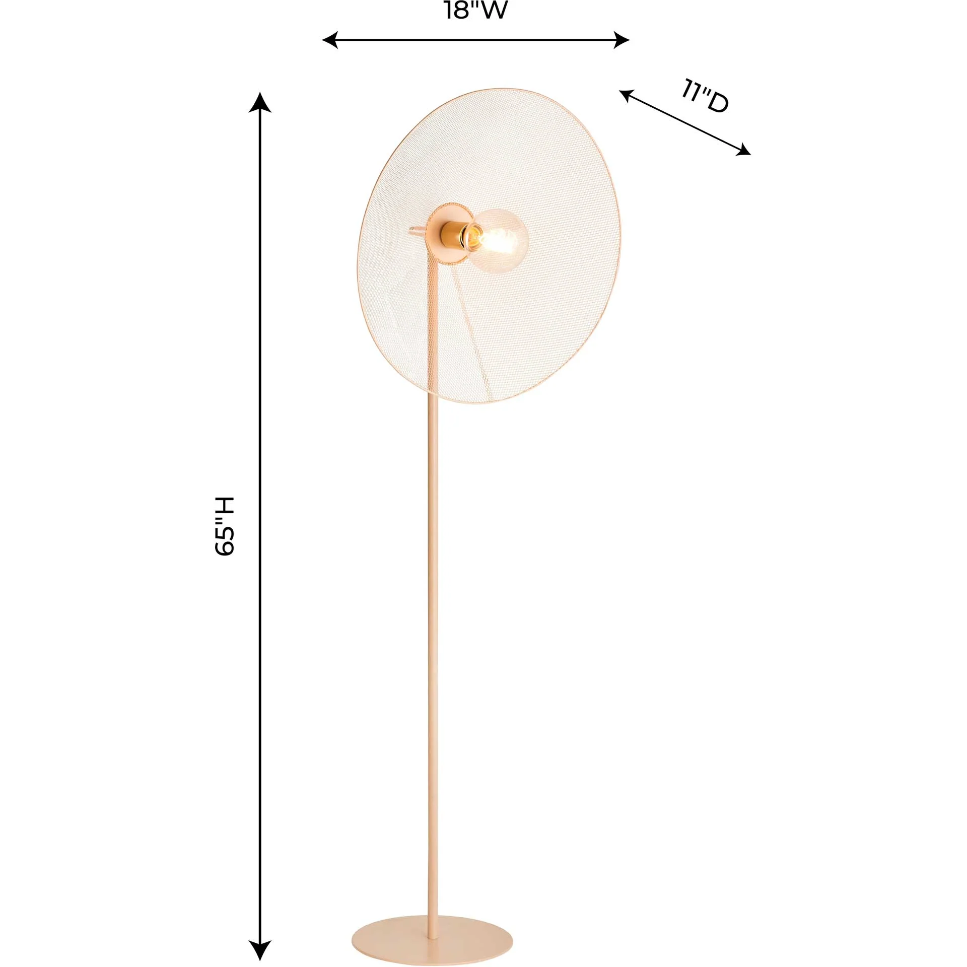 Kole Floor Lamp Blush - Image 5