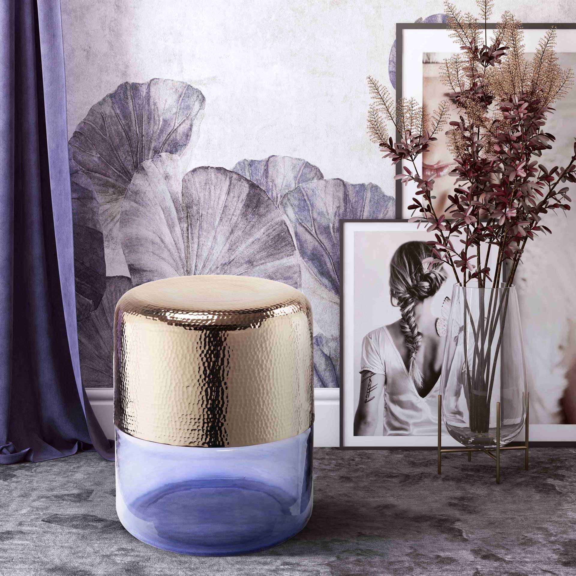 Kolten Side Table Gold/Purple - Image 5