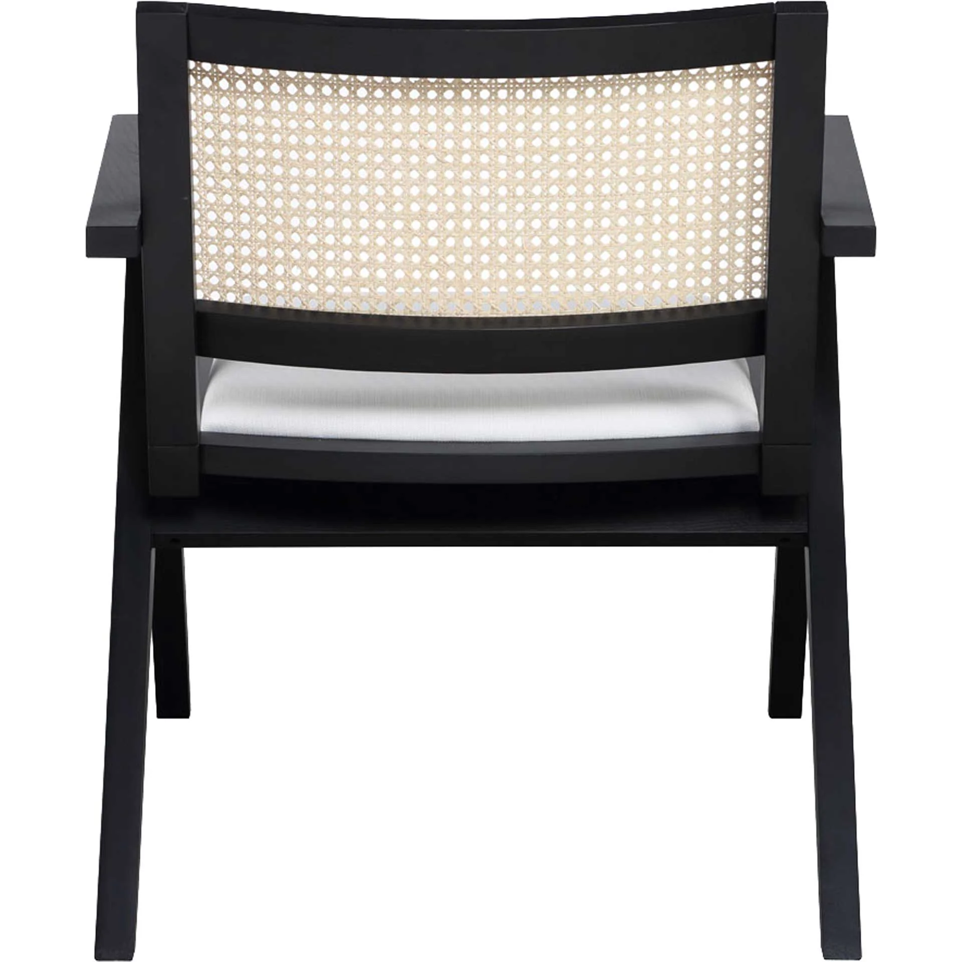 Kral Rattan Accent Chair Black/White - Image 3