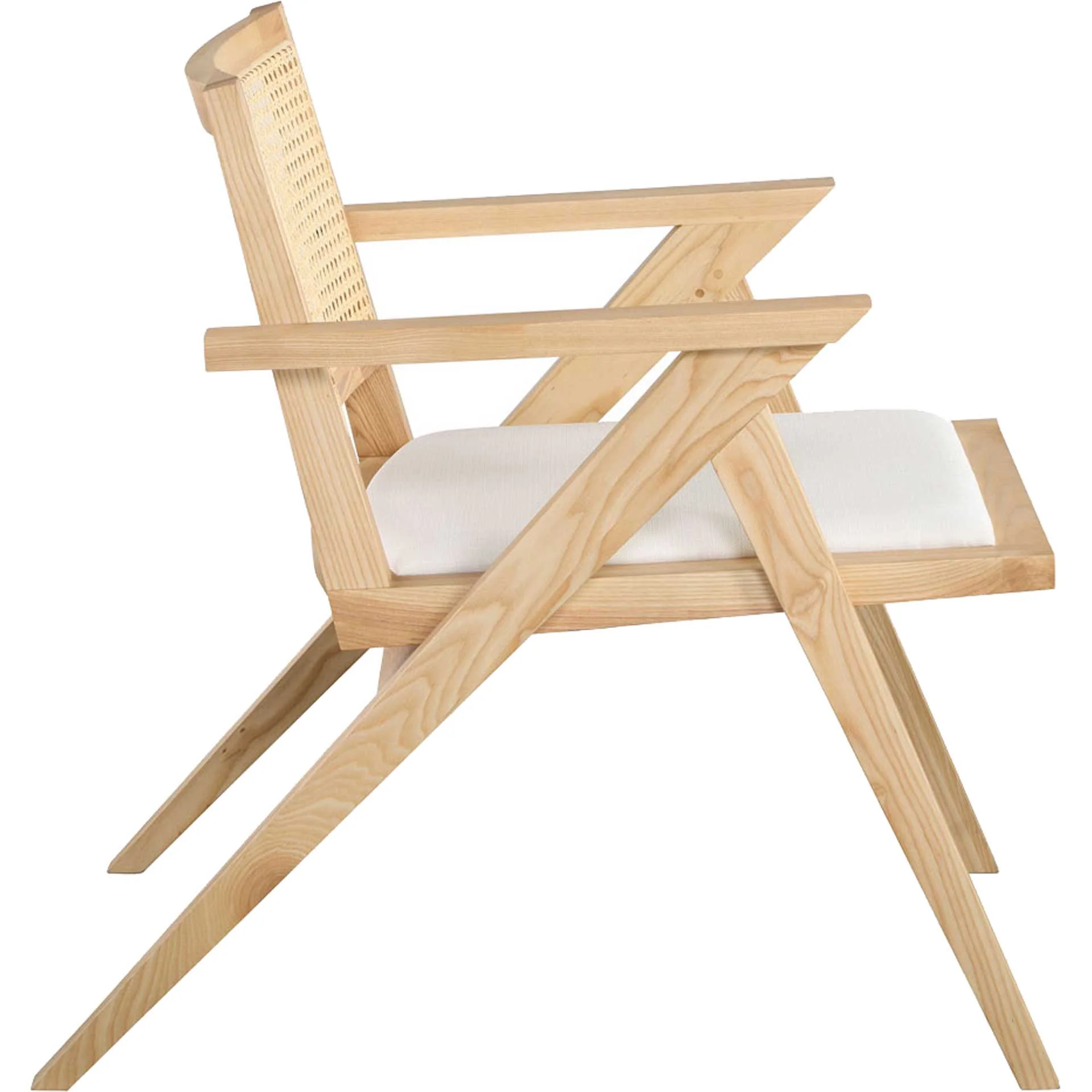 Kral Rattan Accent Chair Natural/White - Image 2