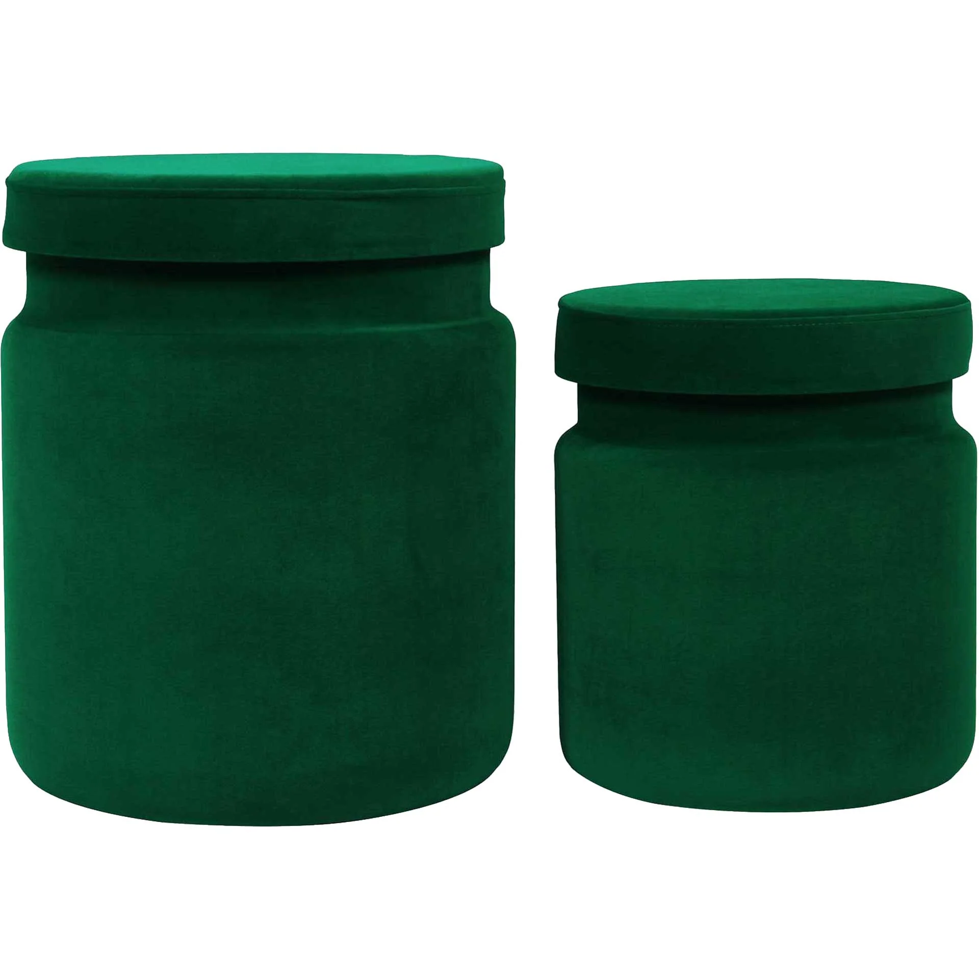 Kristy Velvet Storage Ottomans Green - Image 2