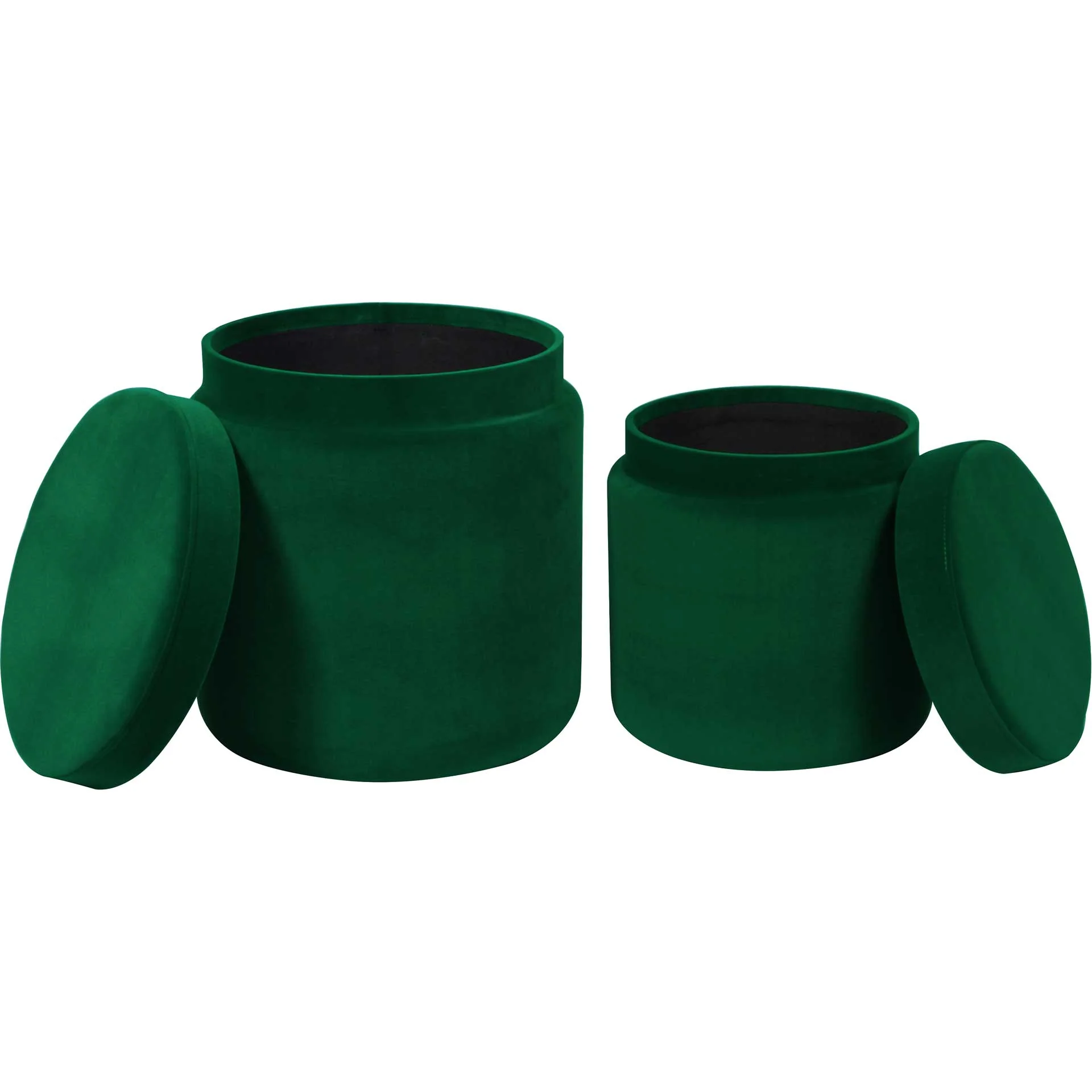 Kristy Velvet Storage Ottomans Green - Image 3