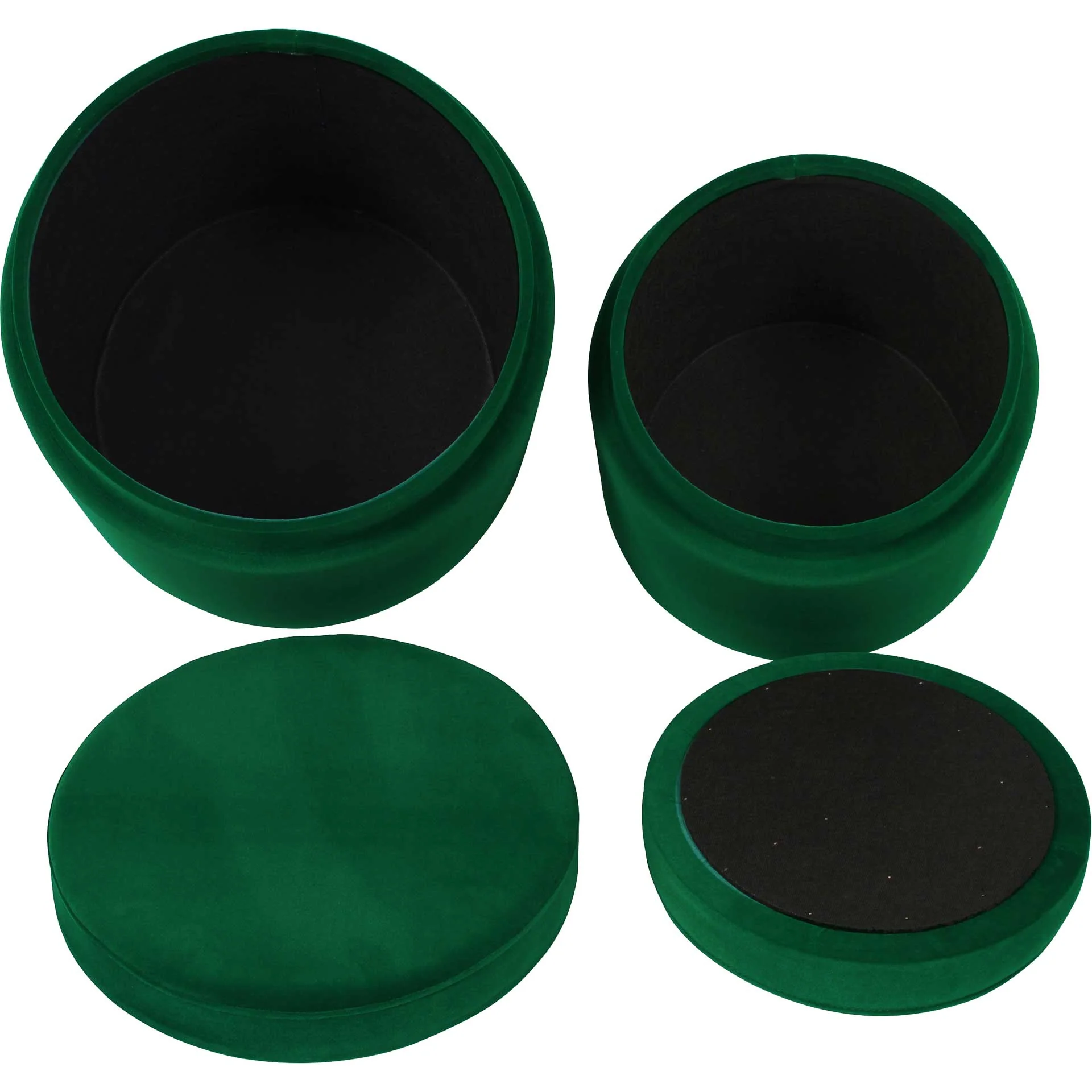 Kristy Velvet Storage Ottomans Green - Image 4