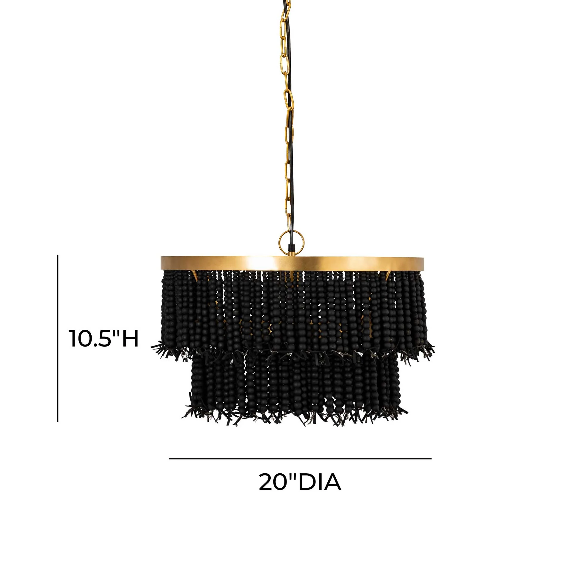Krystalee Beaded Pendant Black - Image 5