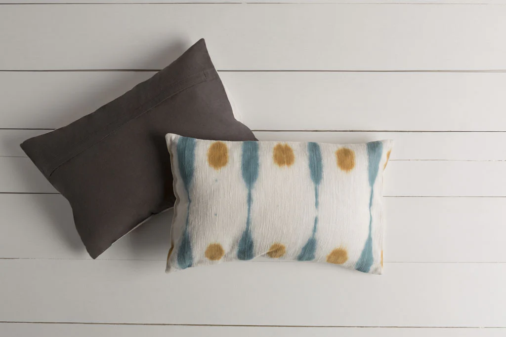 Kumo Cream/Saffron/Sky Blue Lumbar Pillow - Image 3
