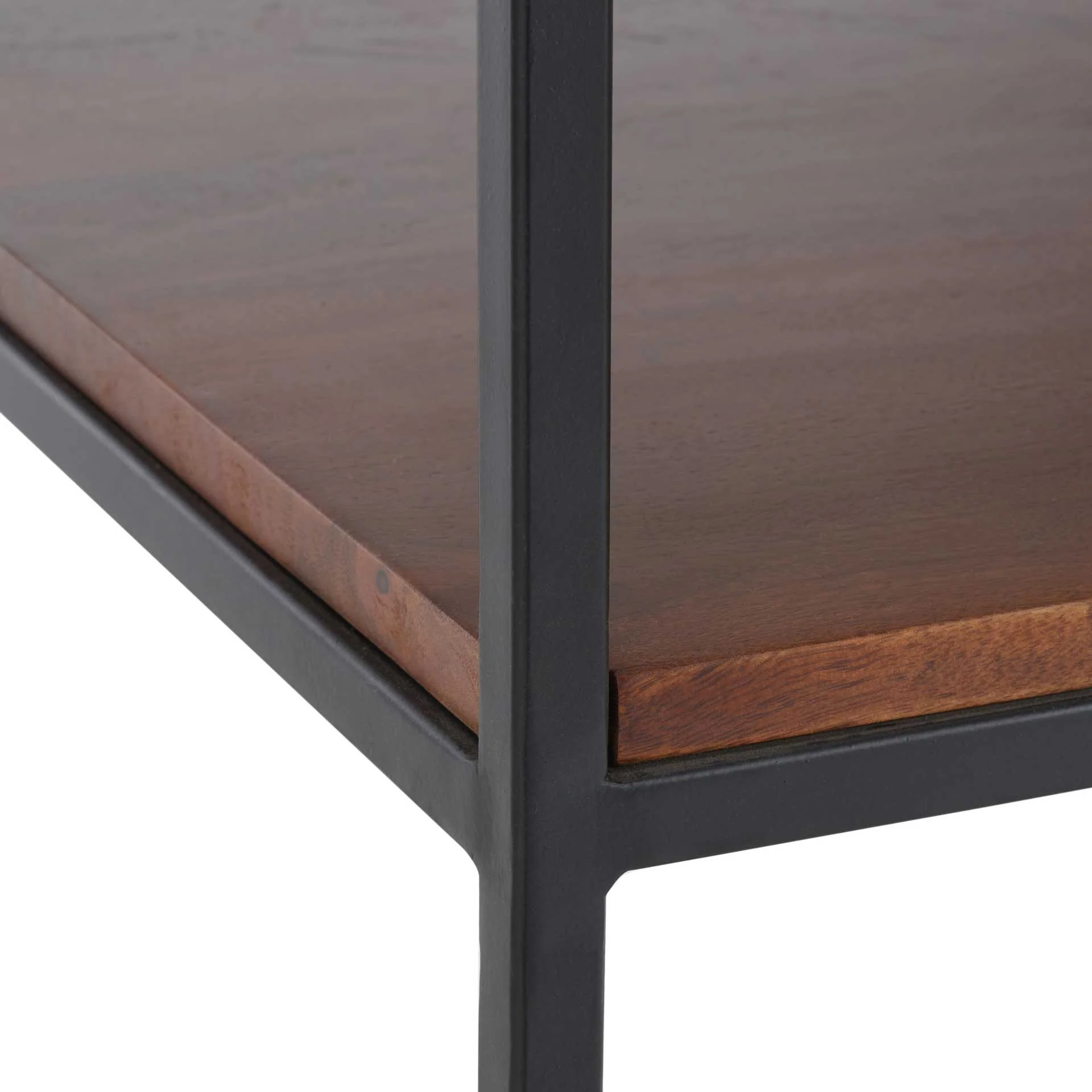 Kylen 2 Tier Accent Table White/Walnut/Black - Image 4