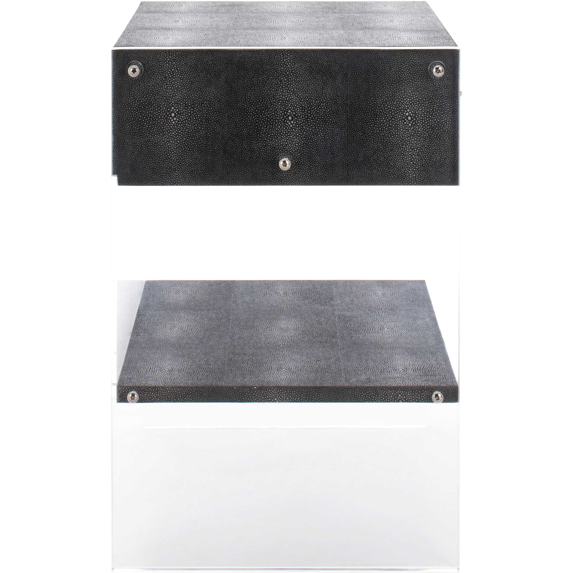 Kyler 1 Drawer Acrylic Nightstand Black - Image 3