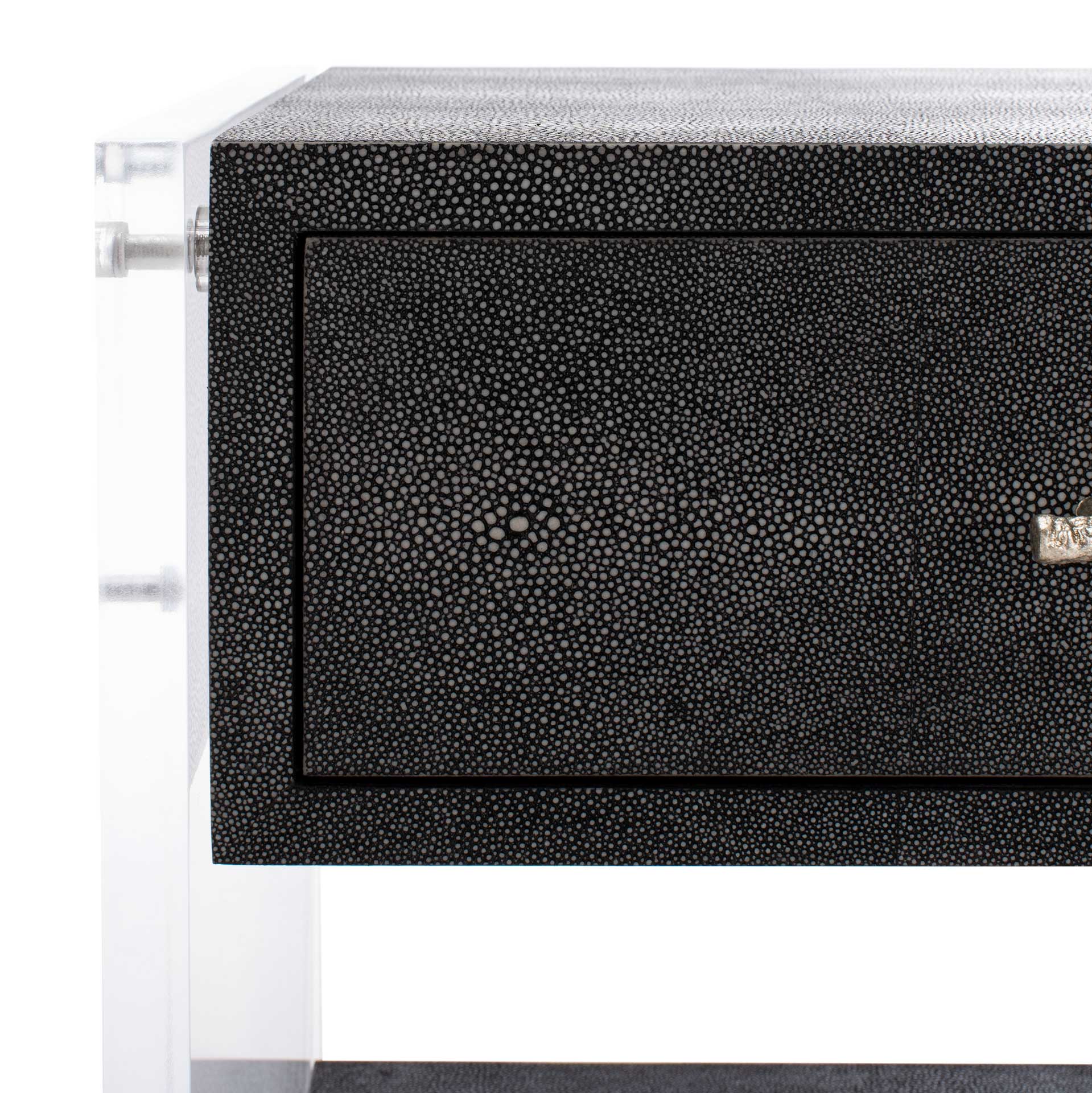 Kyler 1 Drawer Acrylic Nightstand Black - Image 5