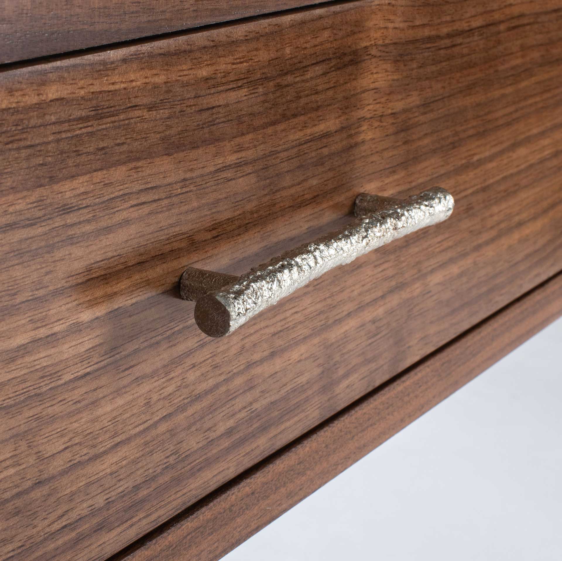 Kyler 1 Drawer Acrylic Nightstand Walnut - Image 6