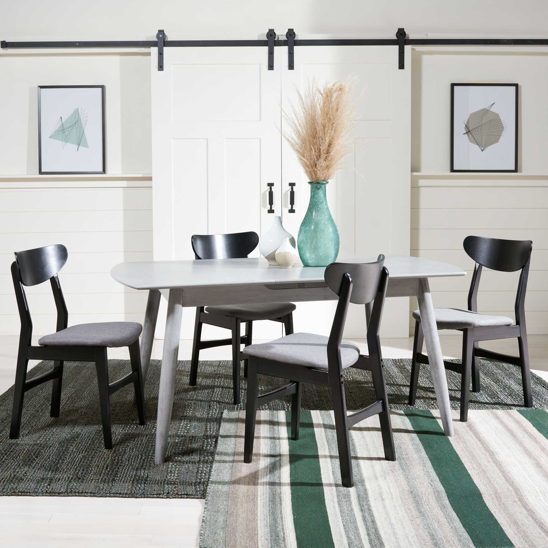 Kylie Auto Mechanism Extension Dining Table Dark Gray - Image 8