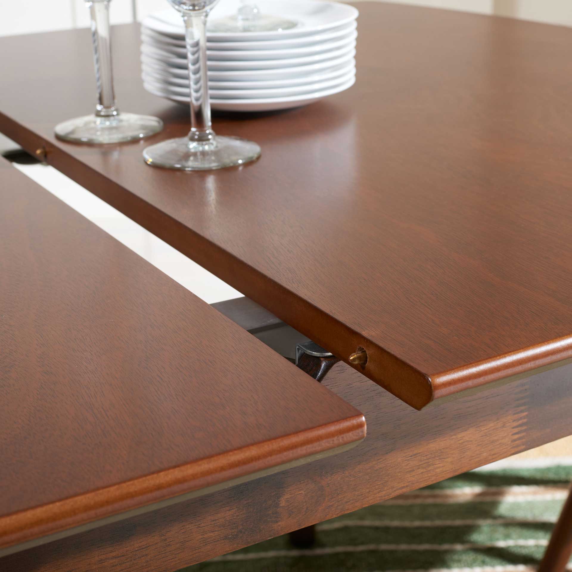 Kylie Auto Mechanism Extension Dining Table Walnut - Image 6