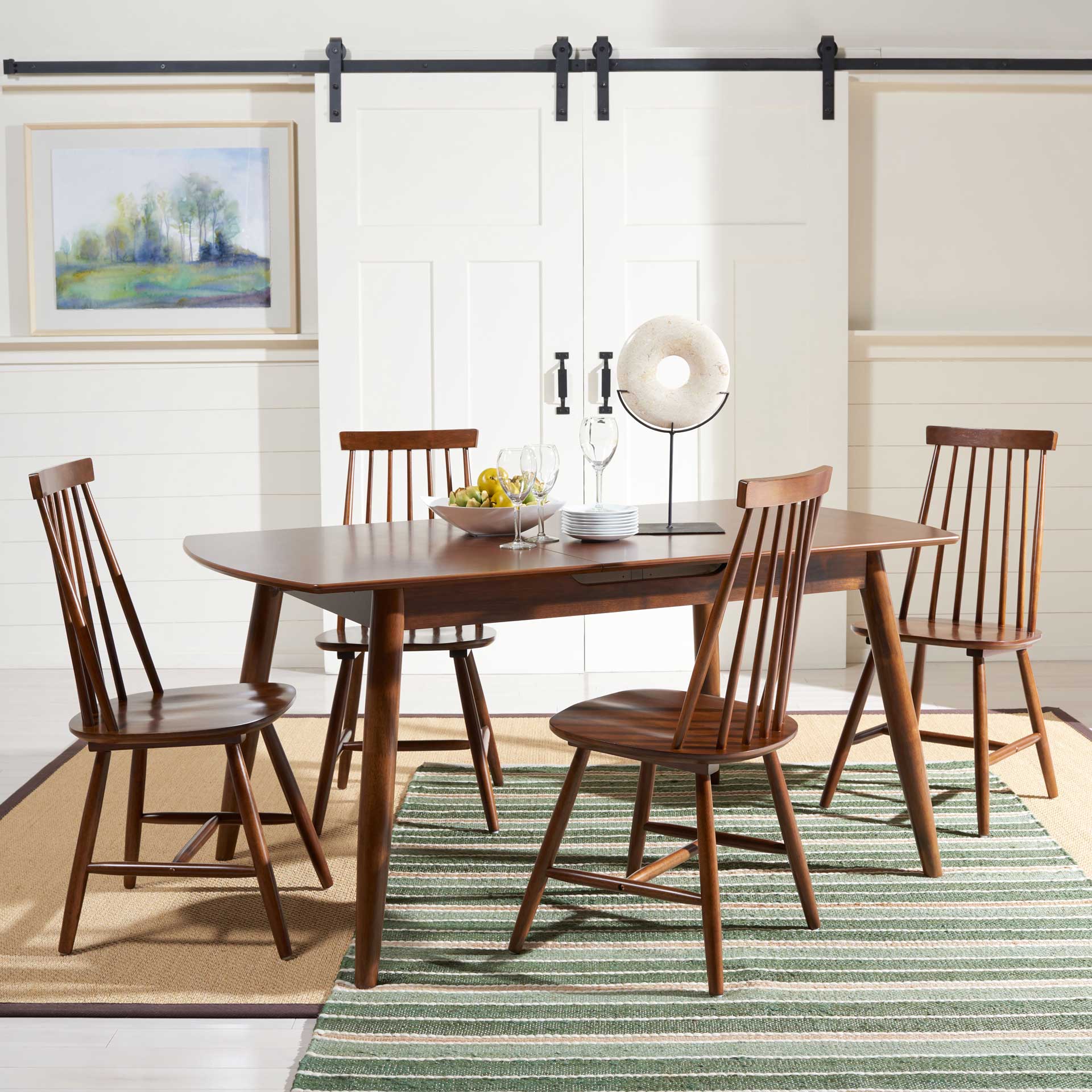 Kylie Auto Mechanism Extension Dining Table Walnut - Image 7