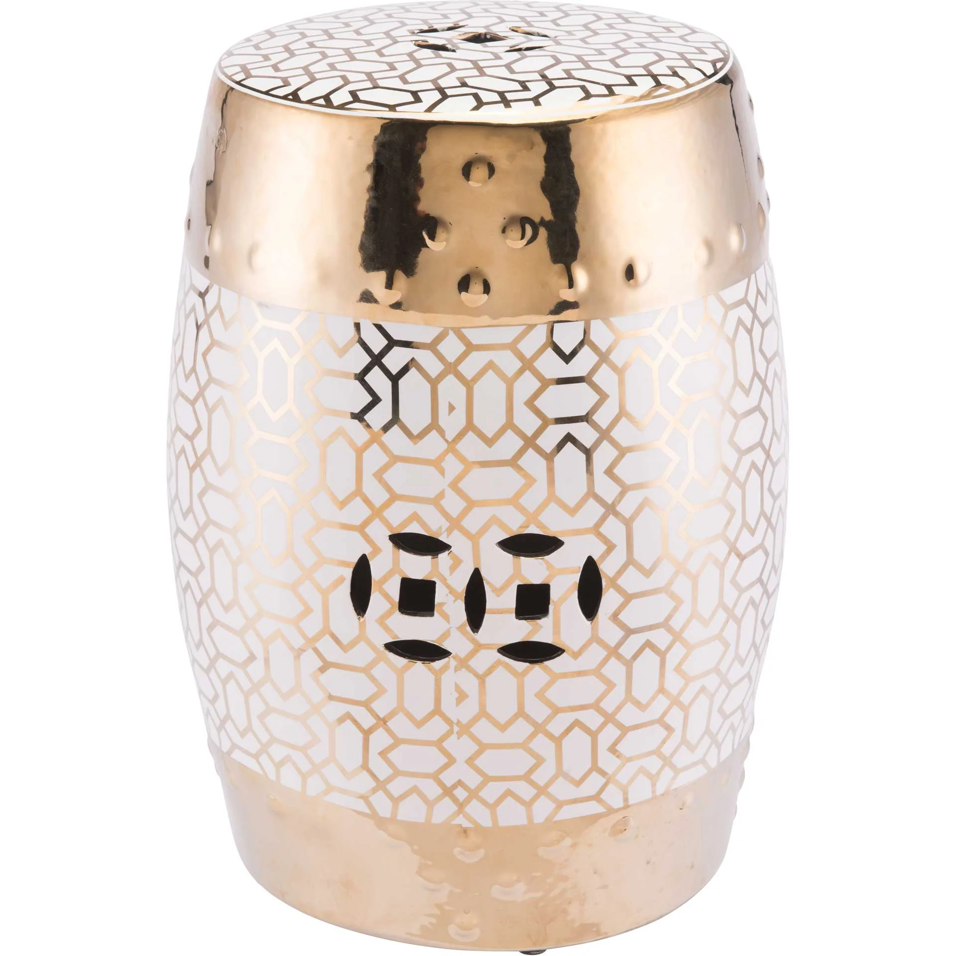 Labyrinth Garden Seat Gold/White - Image 2