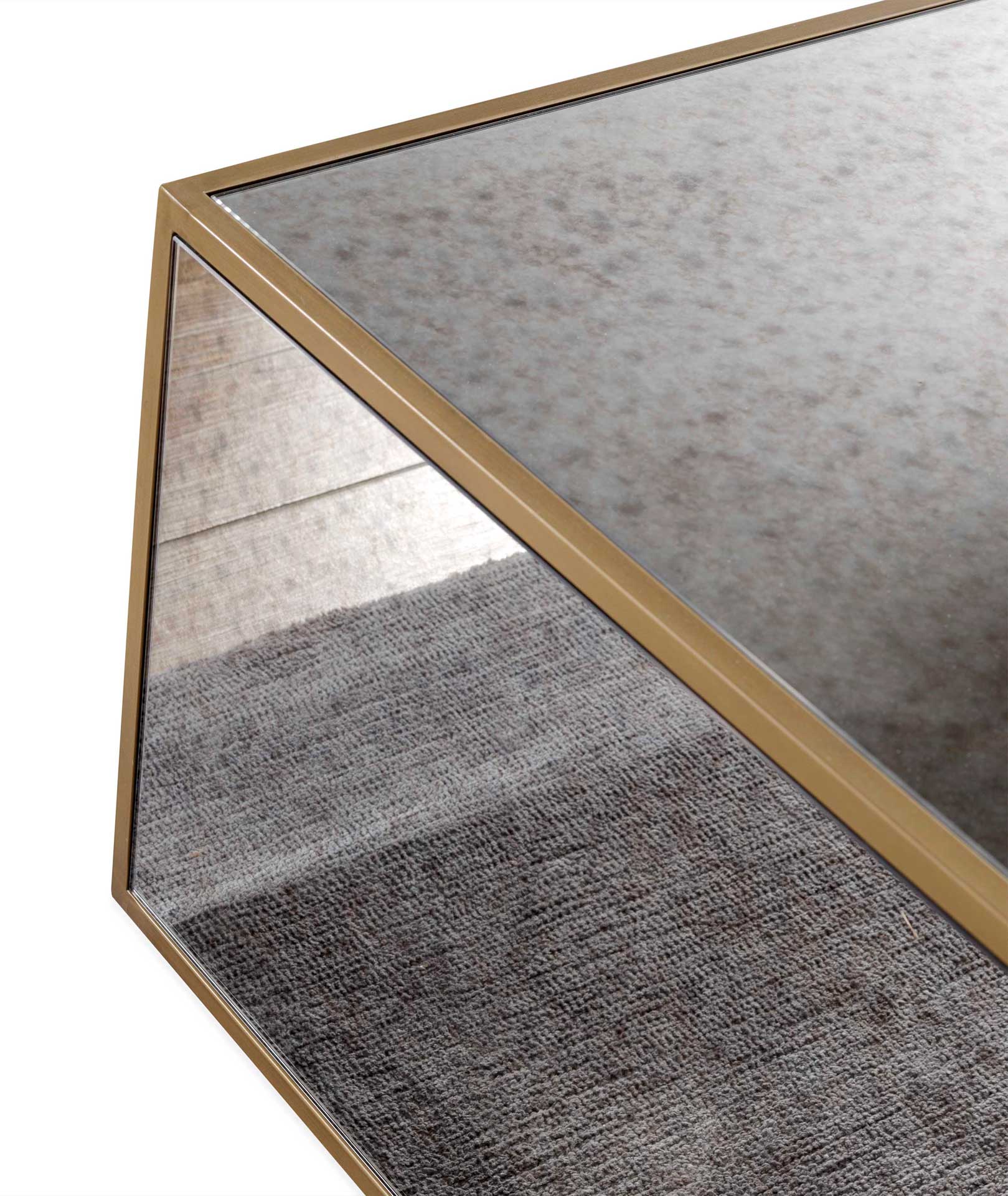 Lacey Mirrored Coffee Table Antique Mirror - Image 6