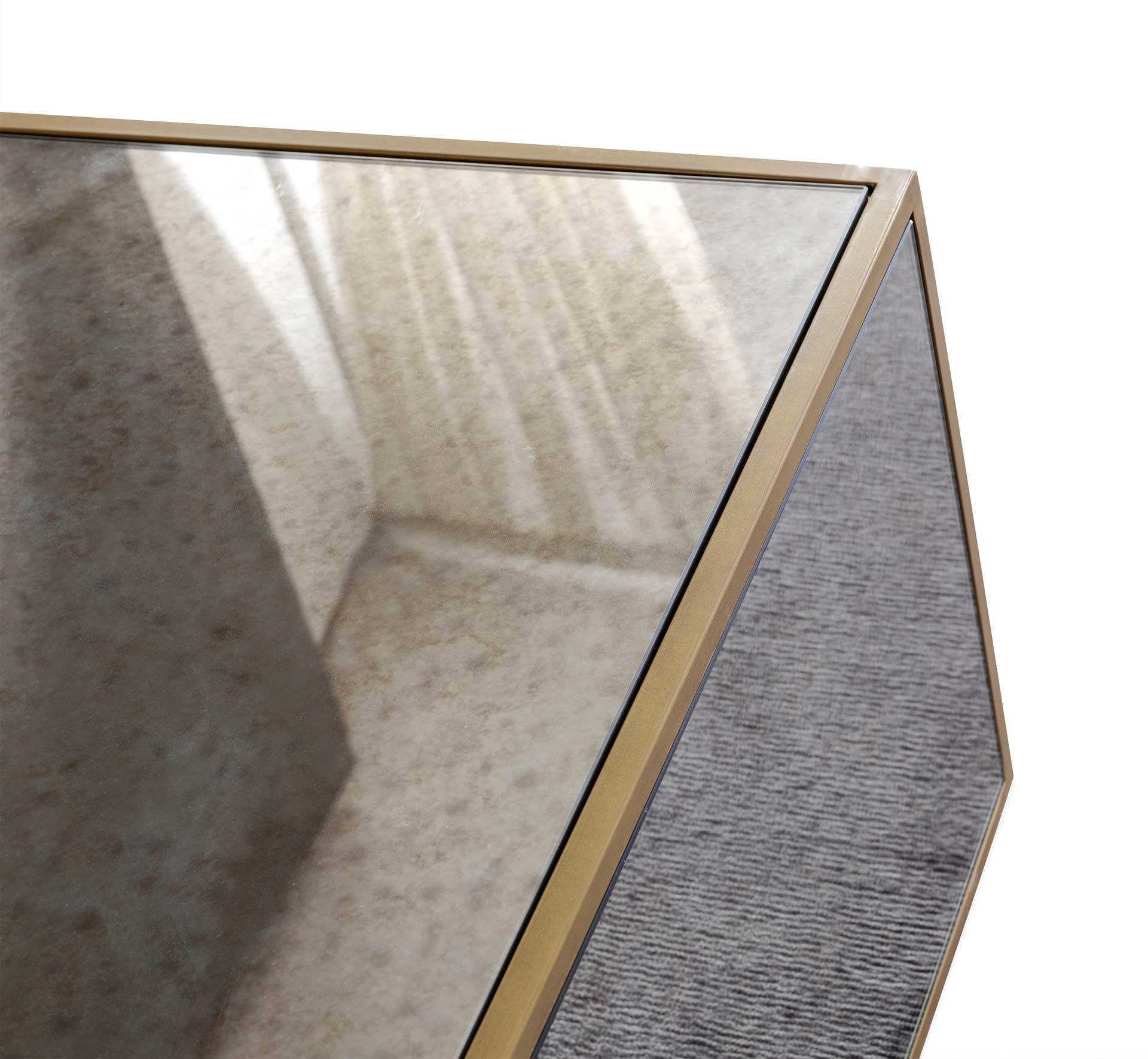 Lacey Mirrored Coffee Table Antique Mirror - Image 8