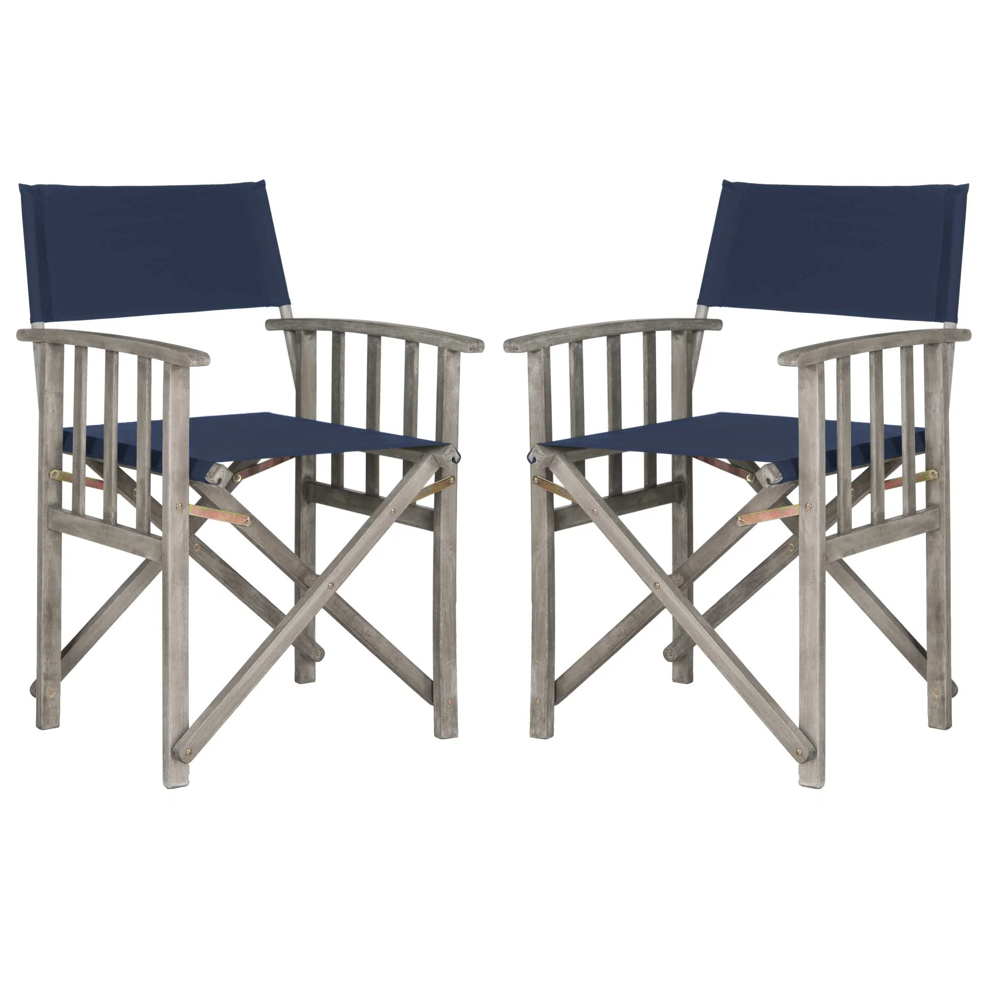 Lachlyn Director Chair Gray Wash/Navy (Set of 2) - Image 2