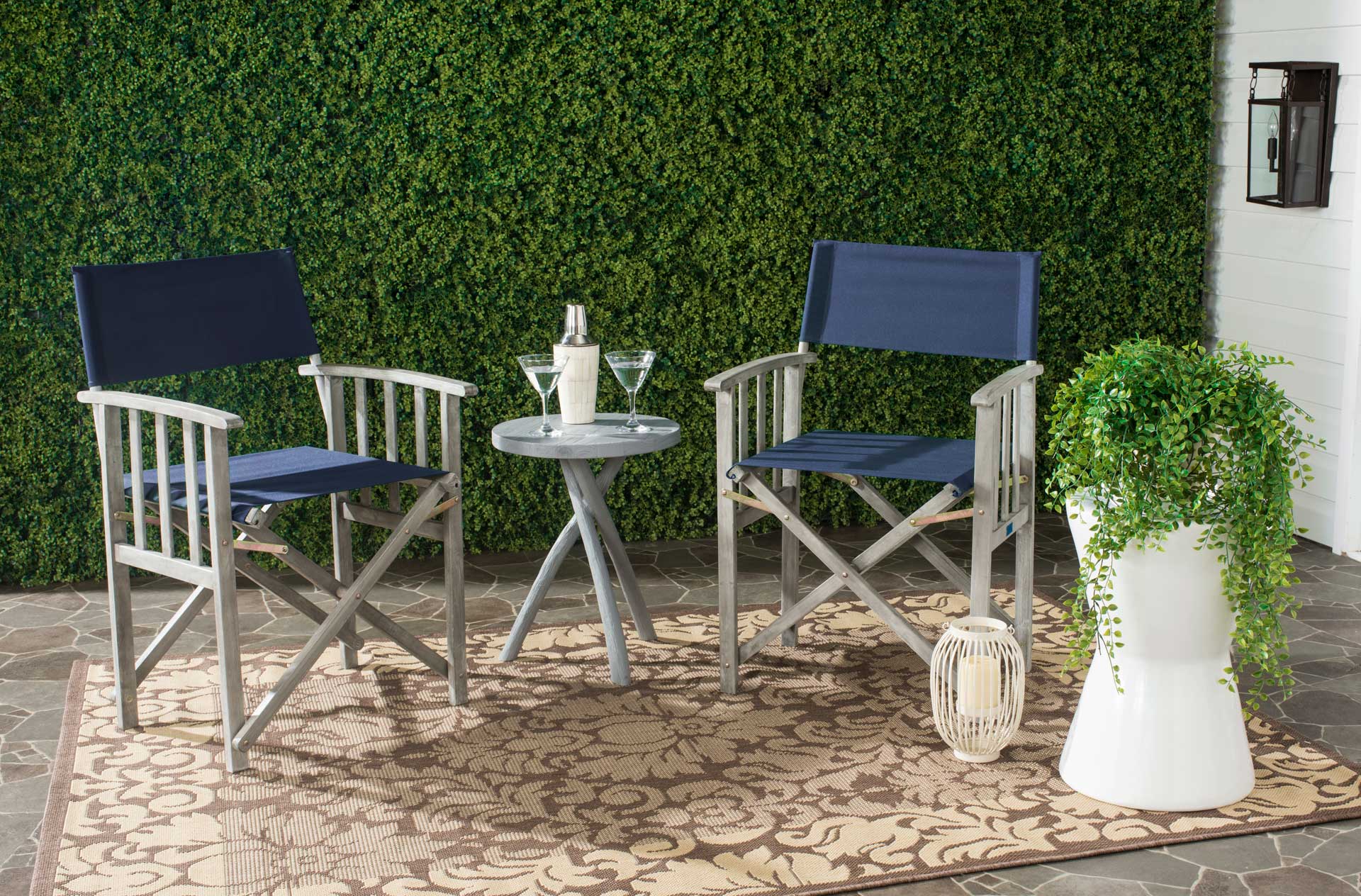 Lachlyn Director Chair Gray Wash/Navy (Set of 2) - Image 5