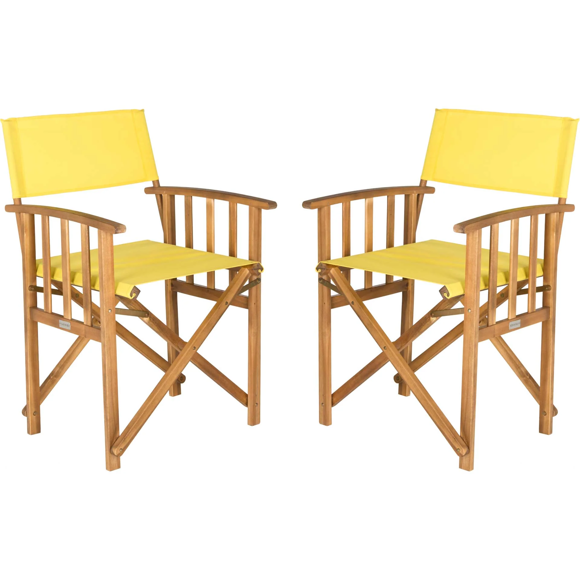 Lachlyn Director Chair Teak/Yellow (Set of 2) - Image 2