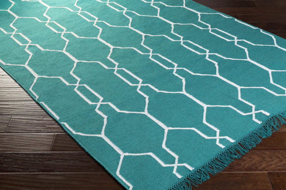 Lagoon Teal/Ivory Area Rug - Image 2