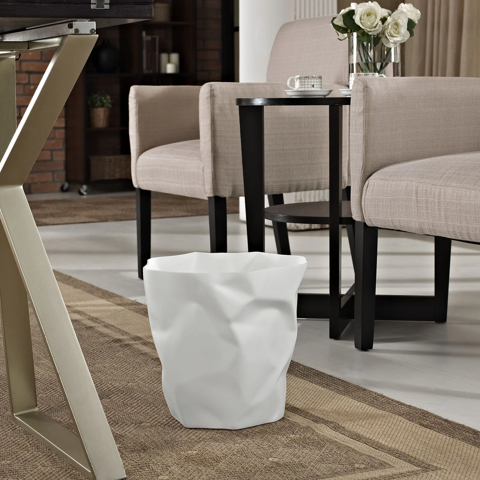 Lakh Trash Bin White - Image 4