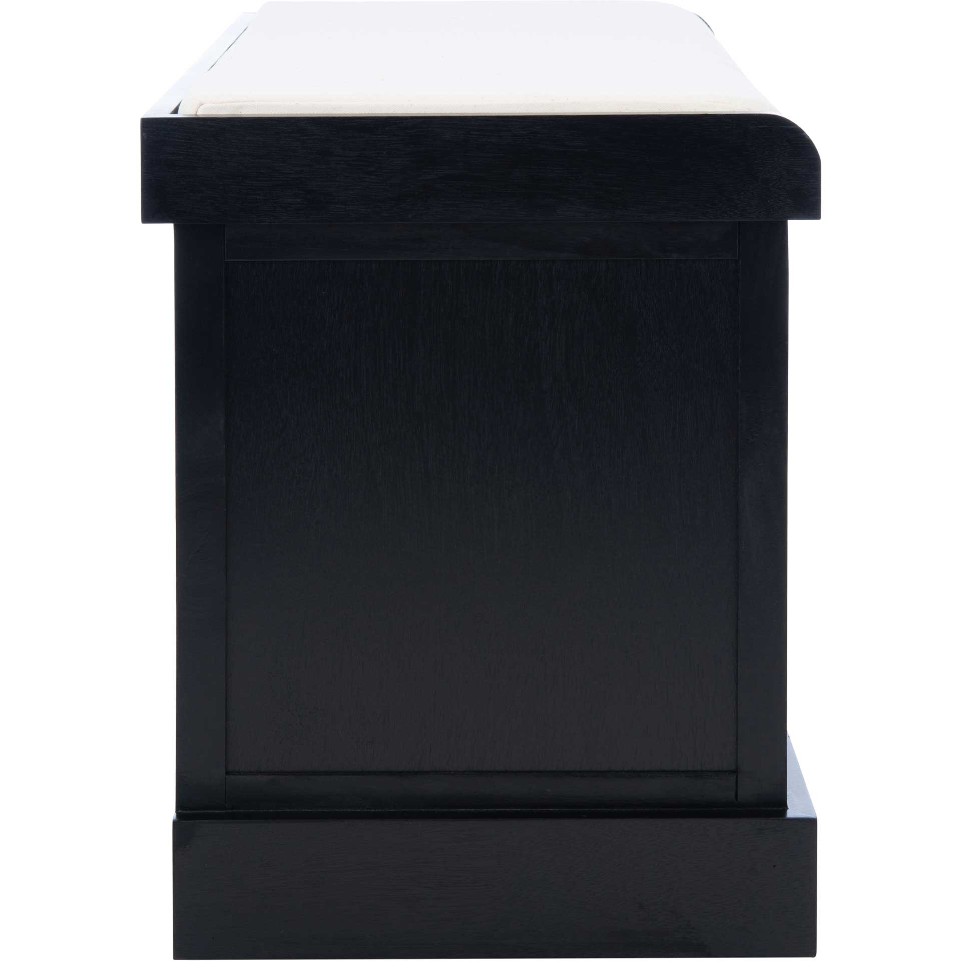 Lali 2 Drawer/Cushion Storage Bench Black - Image 3
