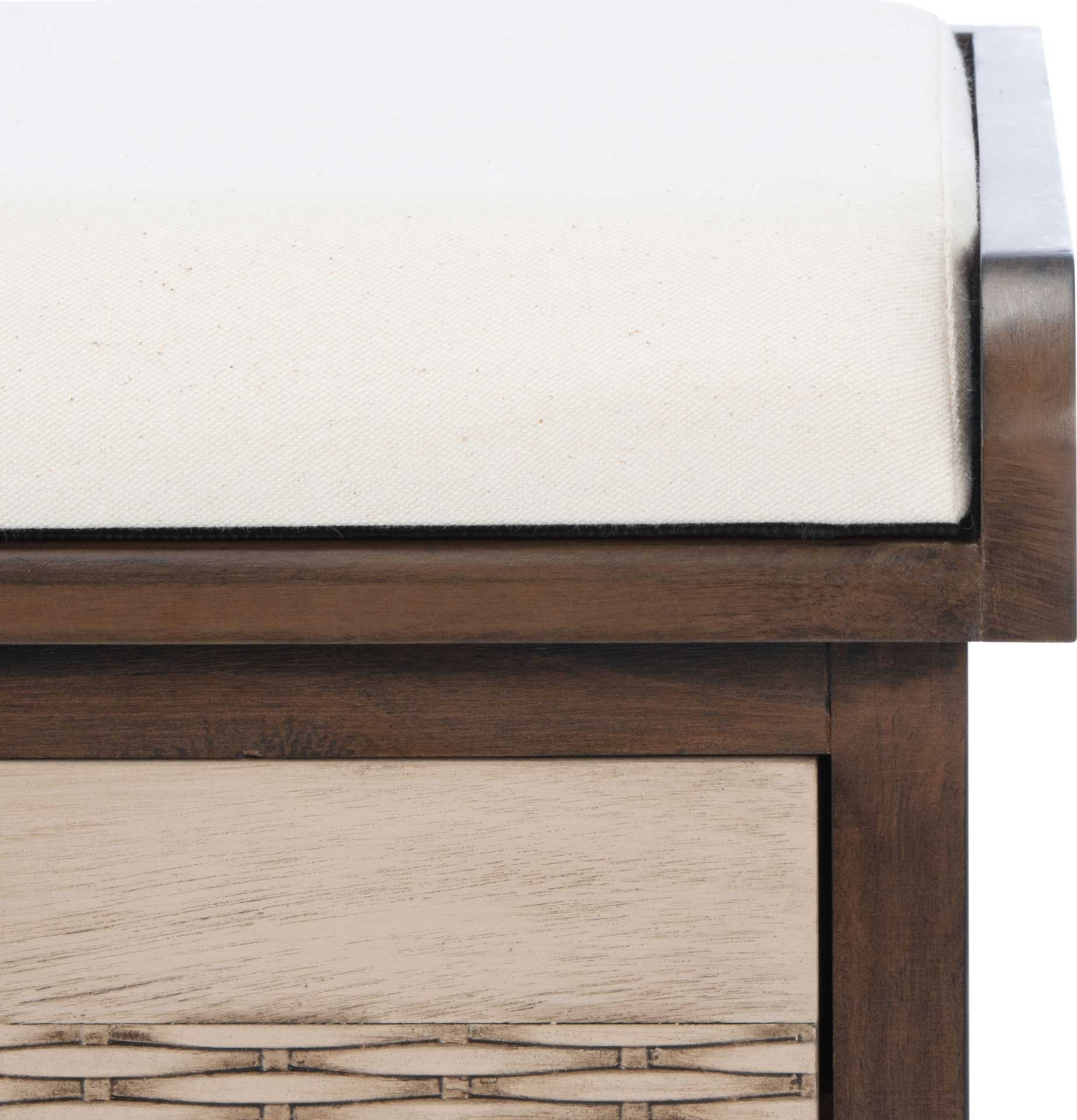Lali 2 Drawer/Cushion Storage Bench Brown - Image 5