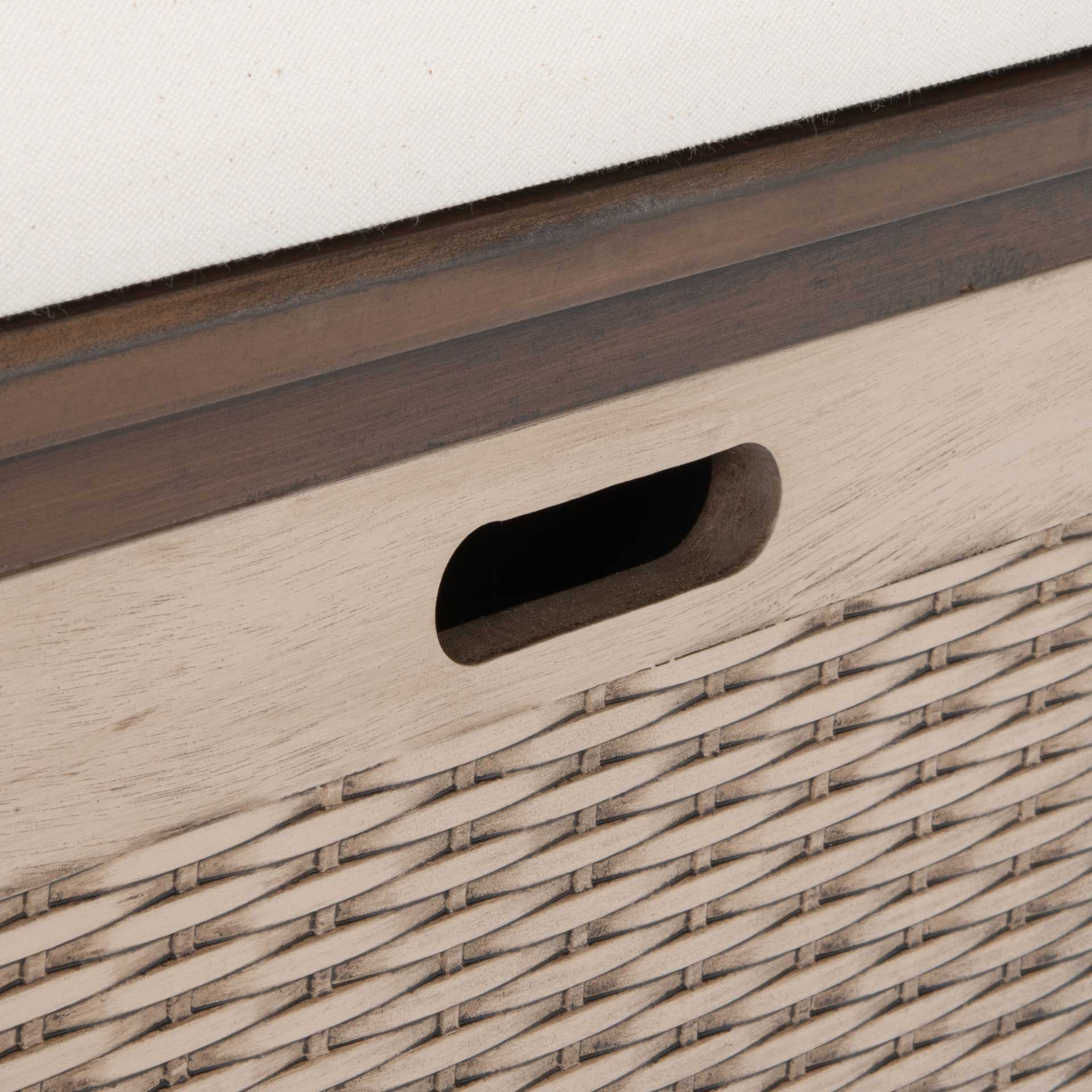 Lali 2 Drawer/Cushion Storage Bench Brown - Image 6