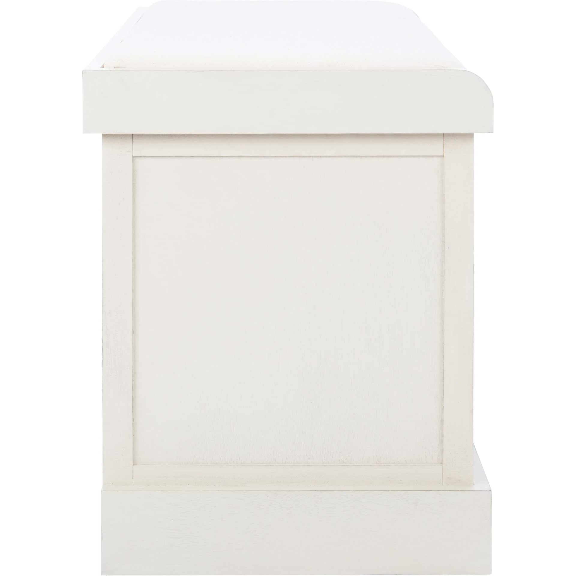 Lali 2 Drawer/Cushion Storage Bench Distressed White - Image 3