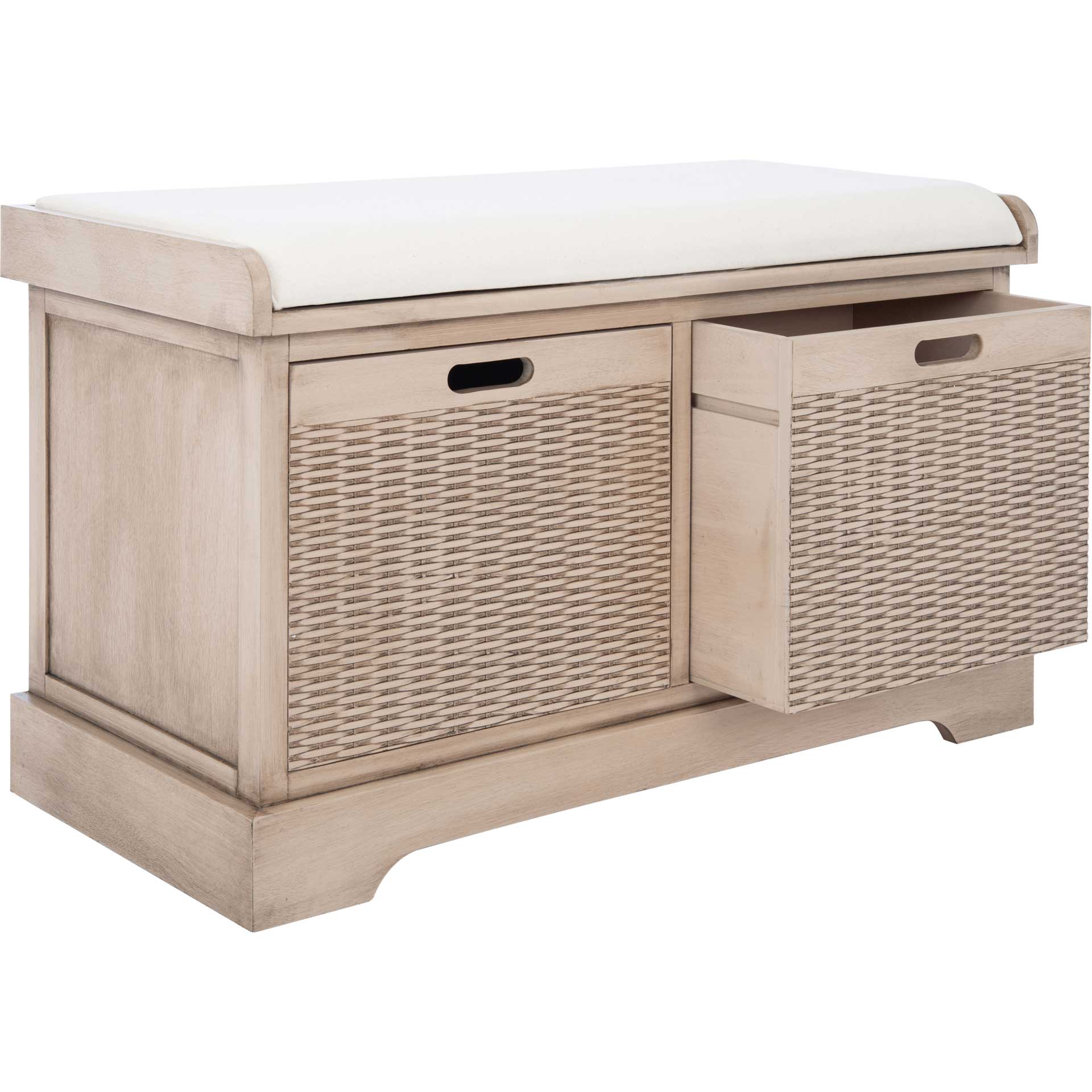 Lali 2 Drawer/Cushion Storage Bench Sand - Image 2