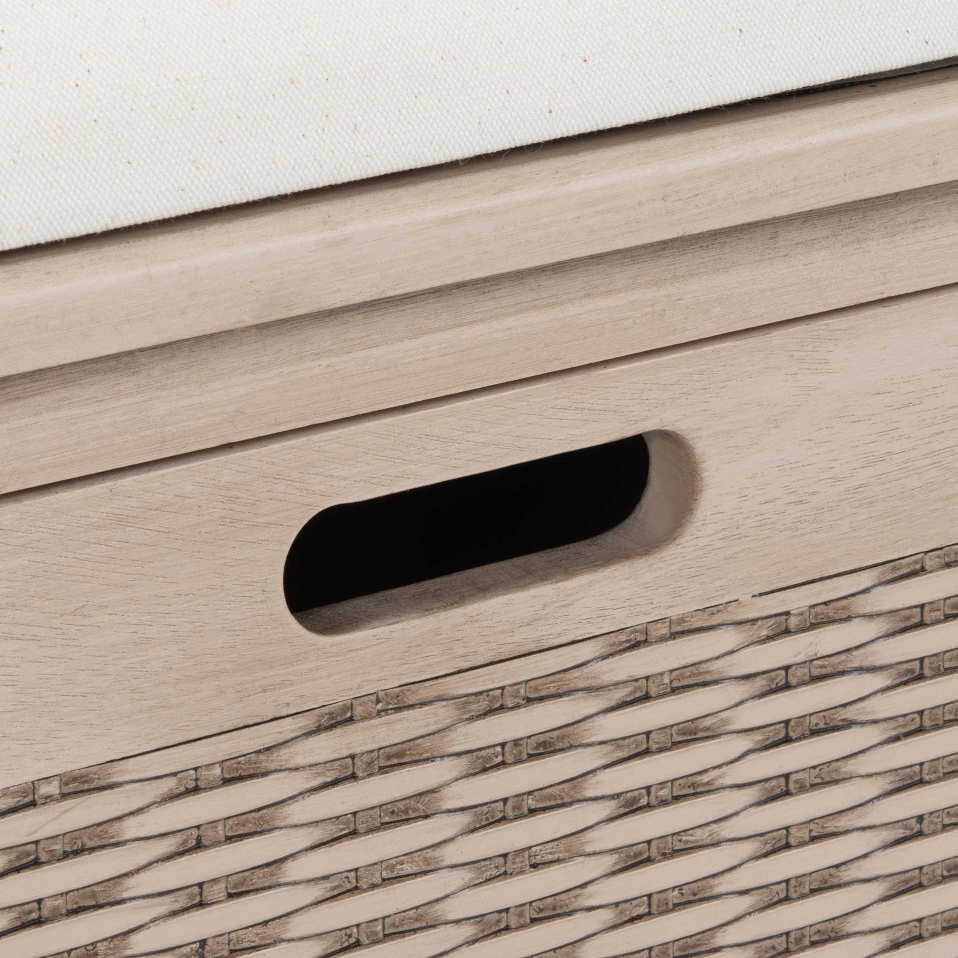 Lali 2 Drawer/Cushion Storage Bench Sand - Image 6
