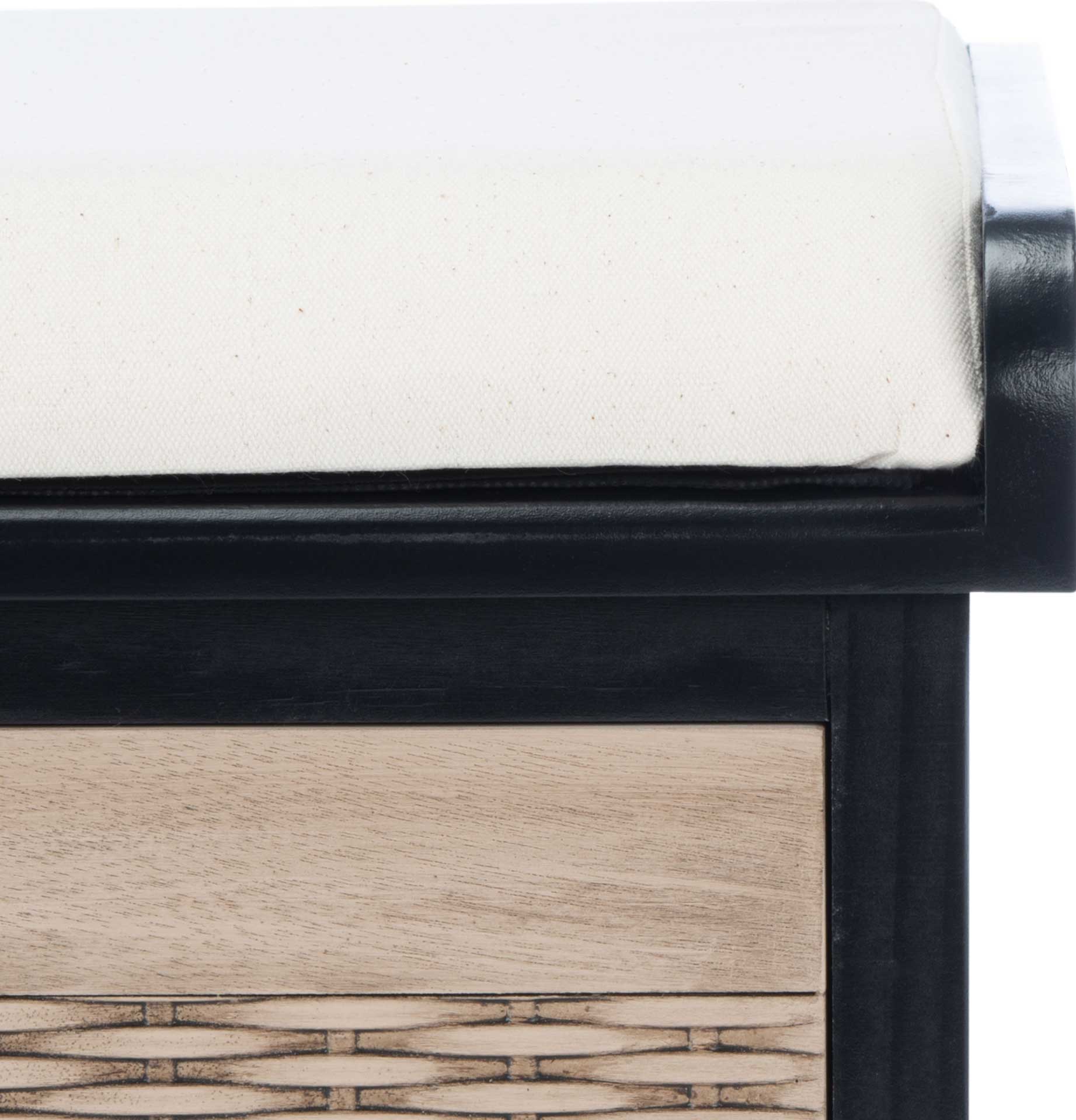 Lali 3 Drawer/Cushion Storage Bench Black - Image 5