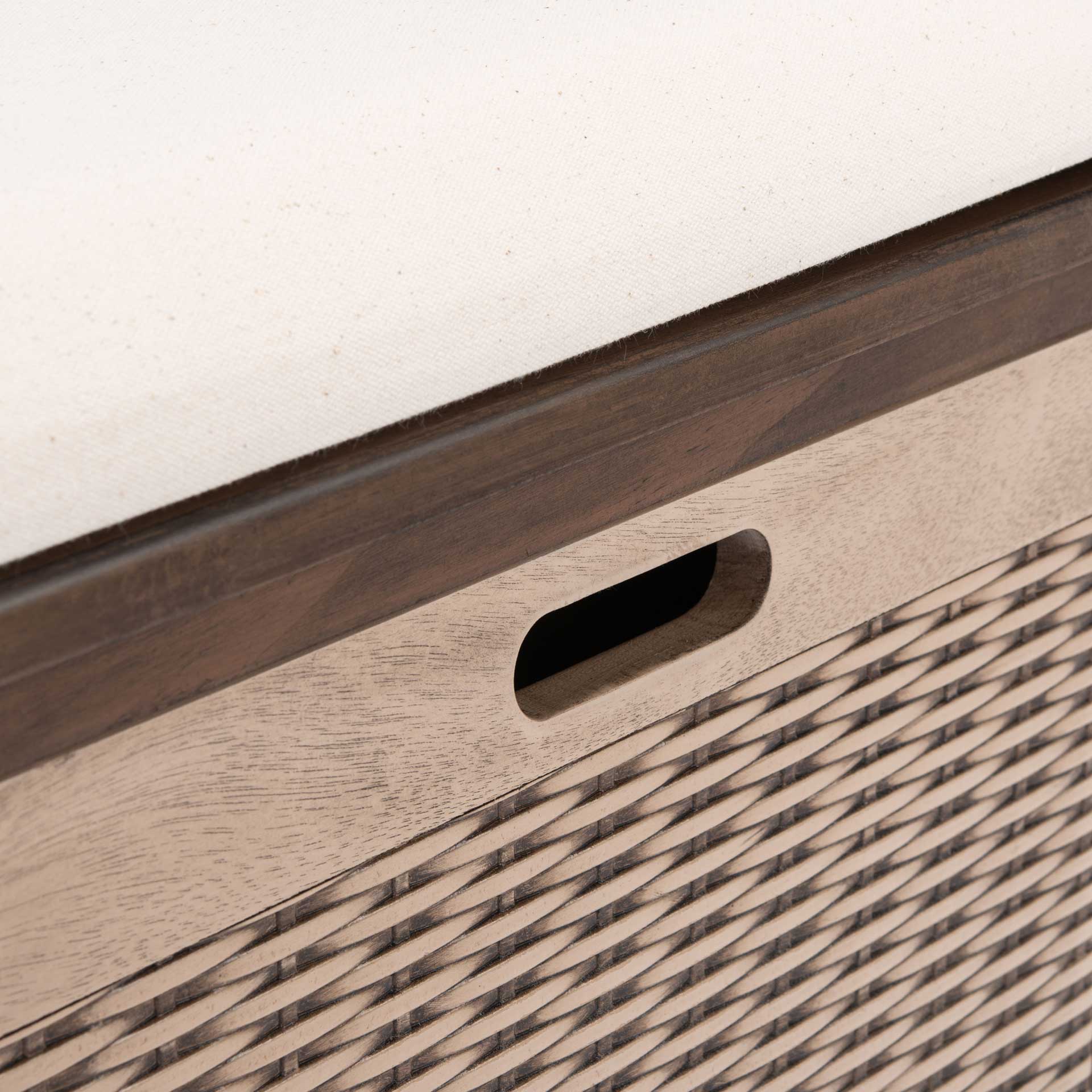 Lali 3 Drawer/Cushion Storage Bench Brown - Image 7