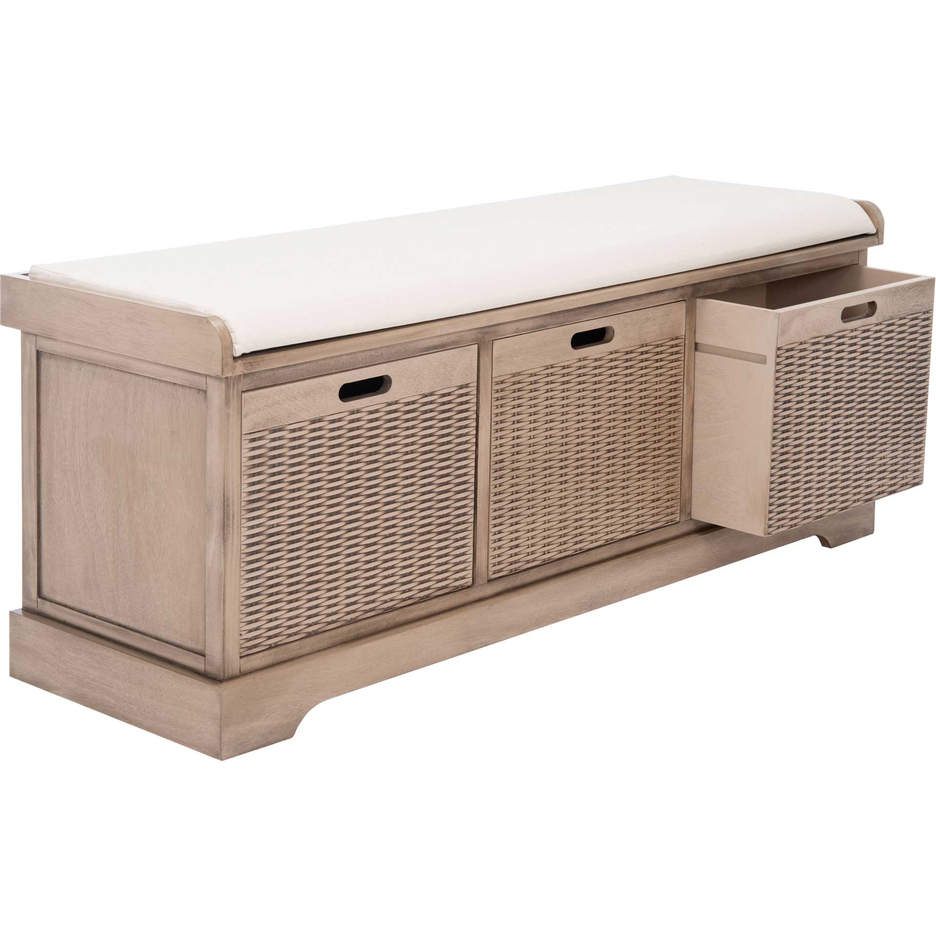 Lali 3 Drawer/Cushion Storage Bench Sand - Image 2