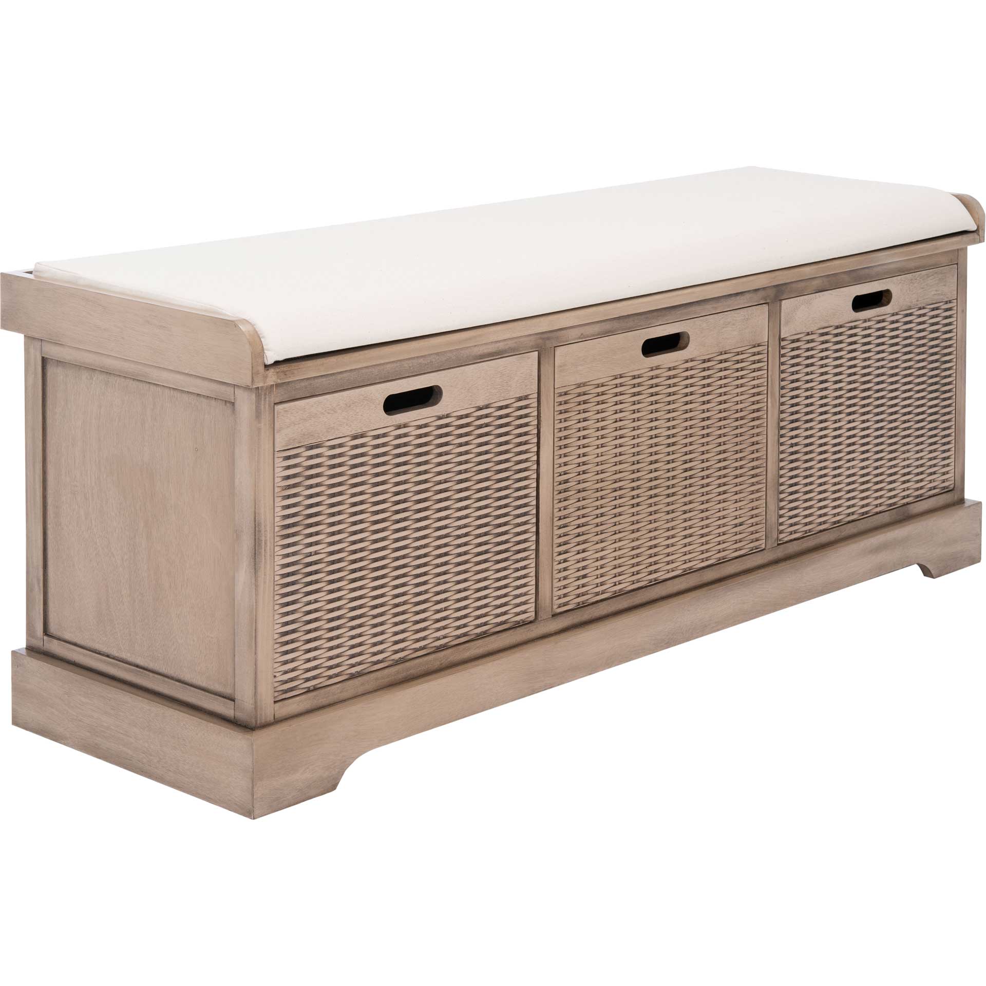 Lali 3 Drawer/Cushion Storage Bench Sand - Image 3