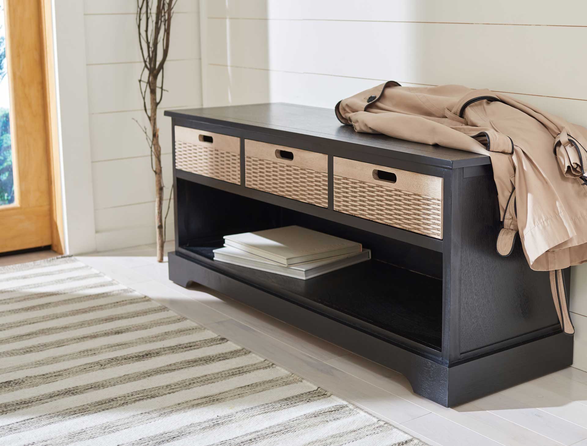 Lali 3 Drawer Storage Bench Black - Image 9