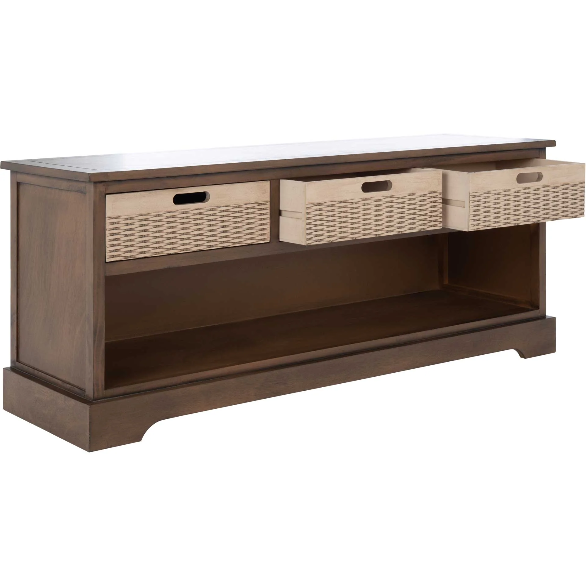 Lali 3 Drawer Storage Bench Brown - Image 2