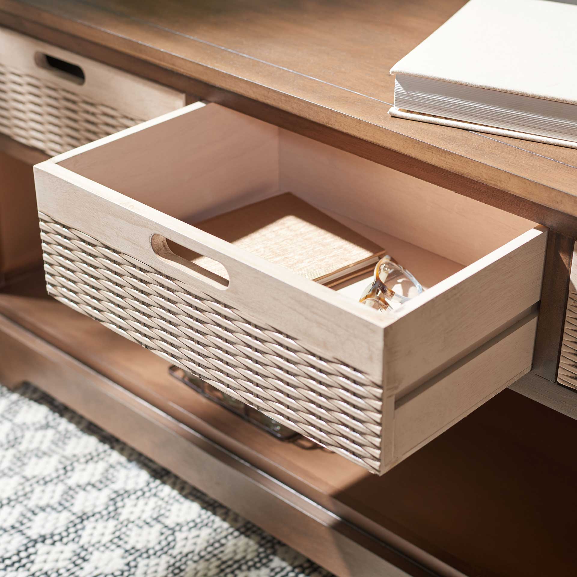 Lali 3 Drawer Storage Bench Brown - Image 7