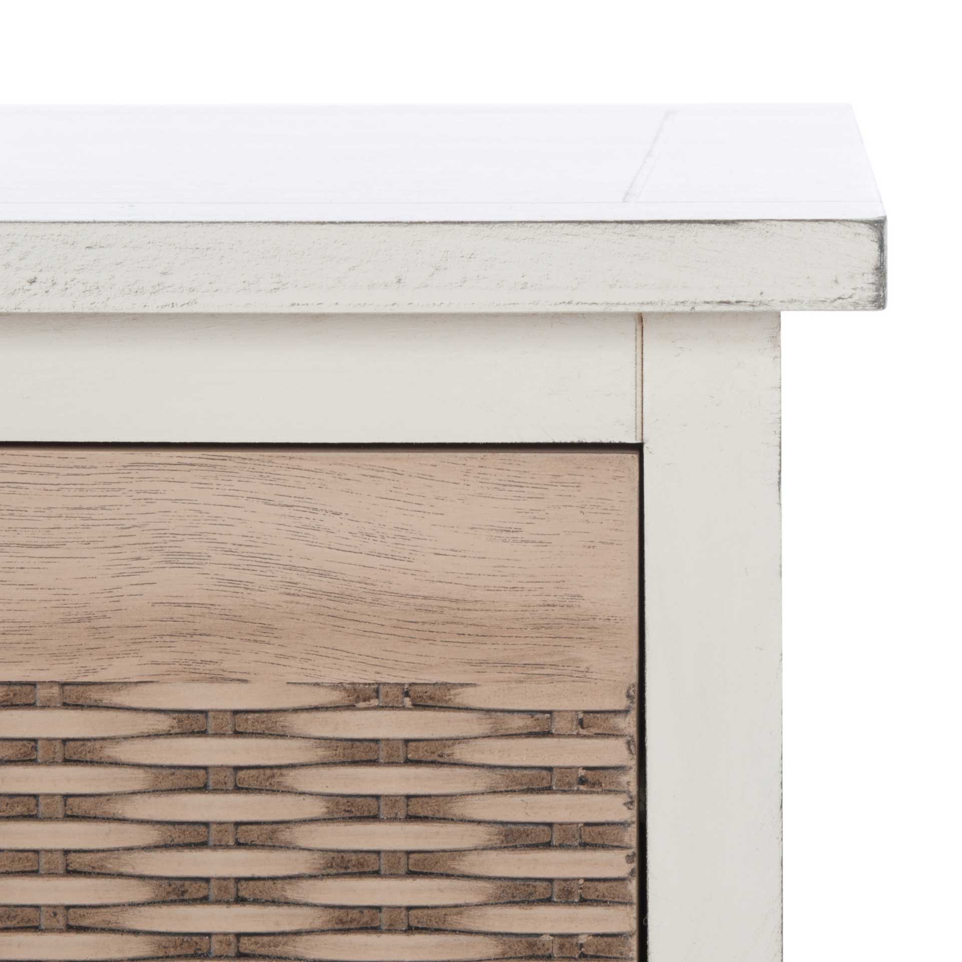 Lali 3 Drawer Storage Bench Distressed White - Image 5
