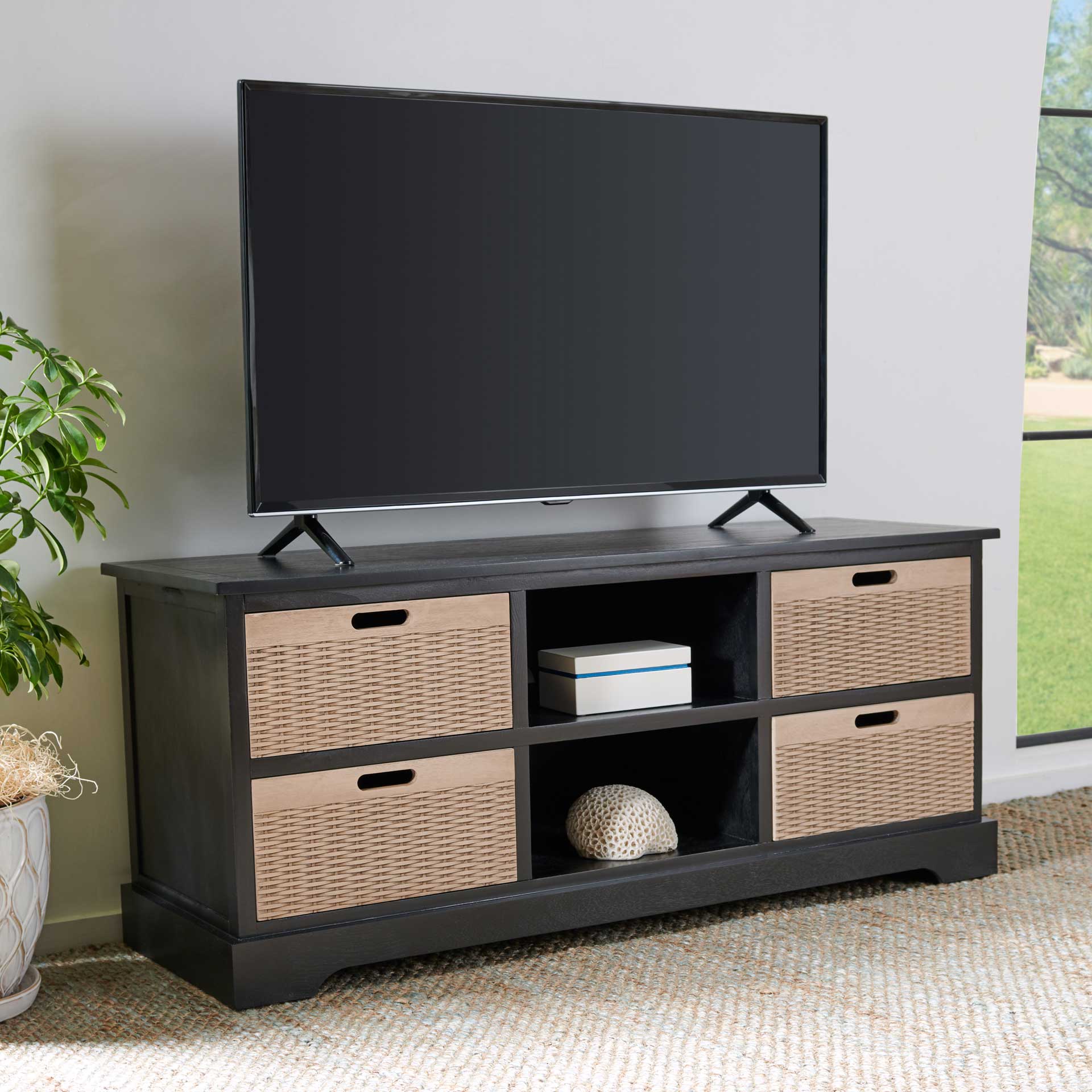 Lali 4 Drawer Media Stand Black - Image 7