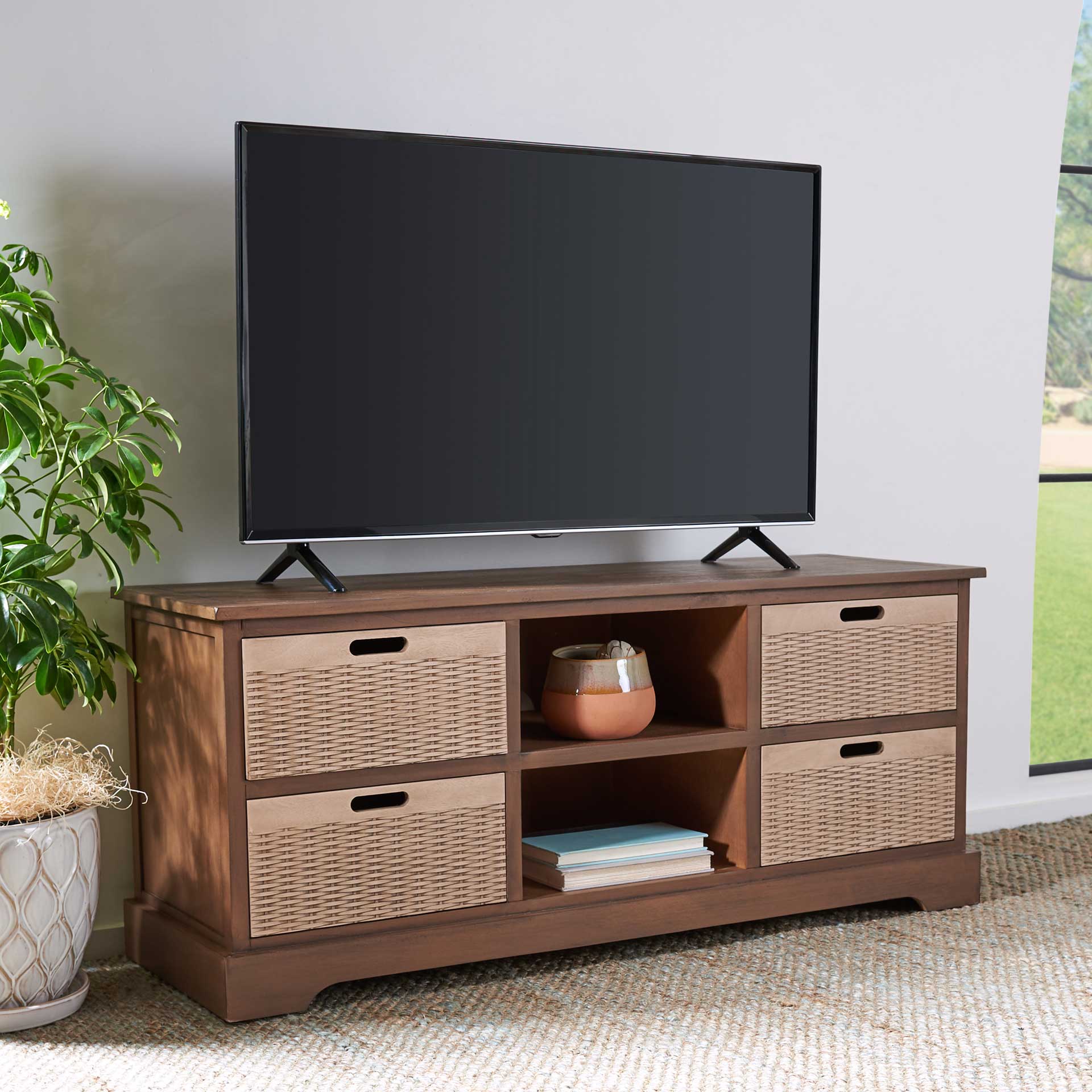 Lali 4 Drawer Media Stand Brown - Image 8