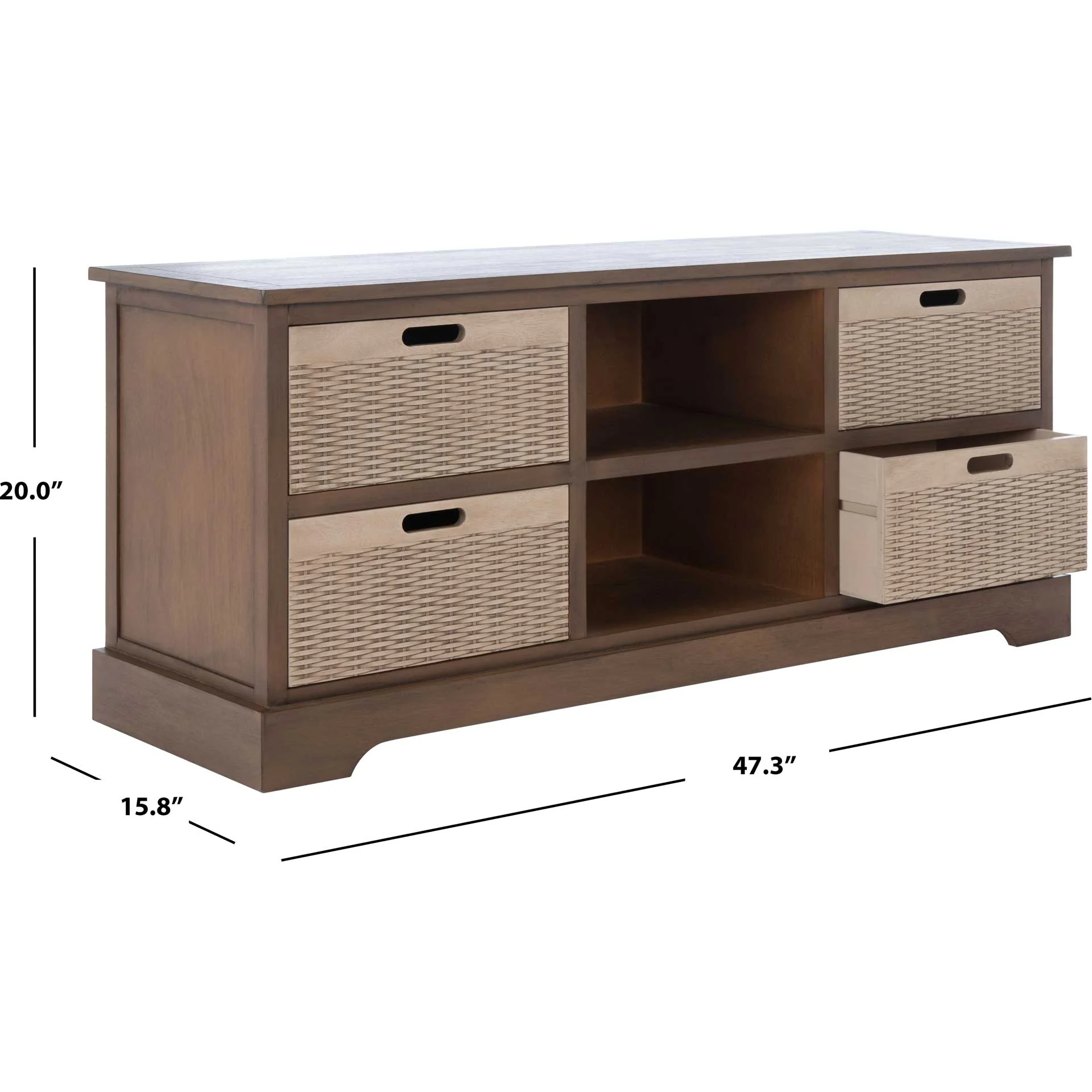 Lali 4 Drawer Media Stand Brown - Image 9