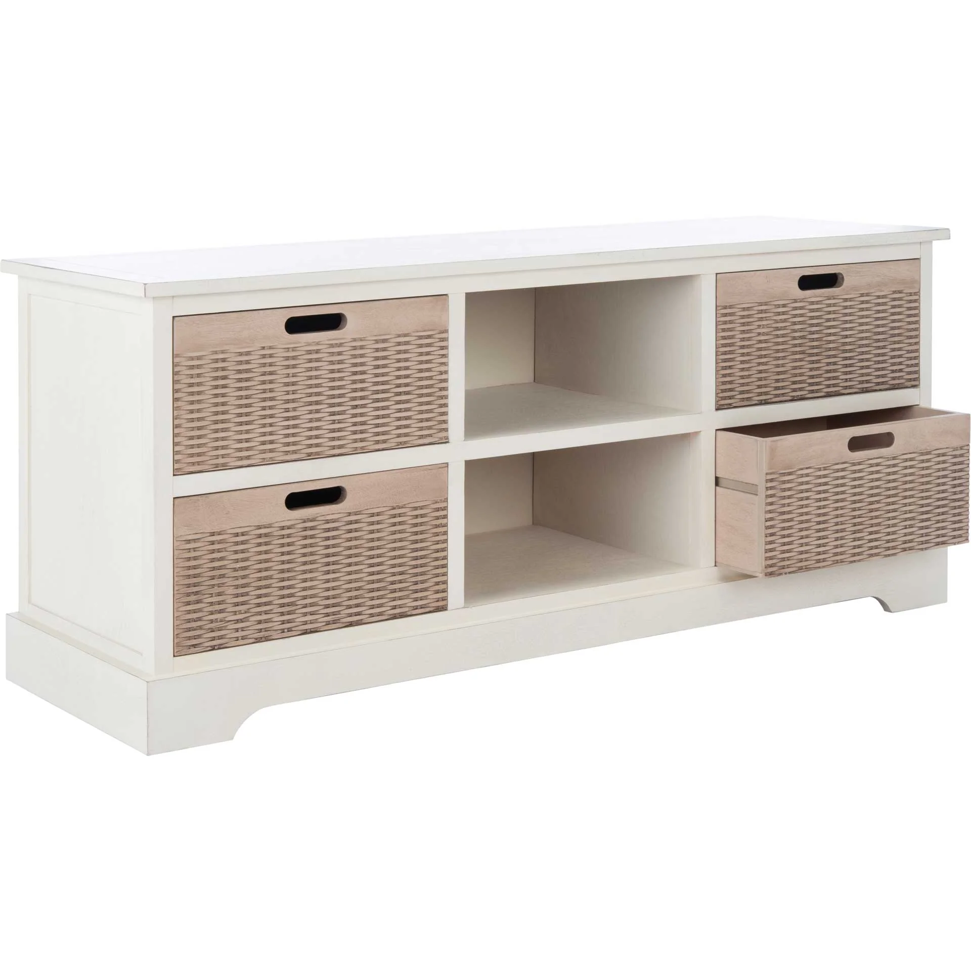 Lali 4 Drawer Media Stand Distressed White - Image 2
