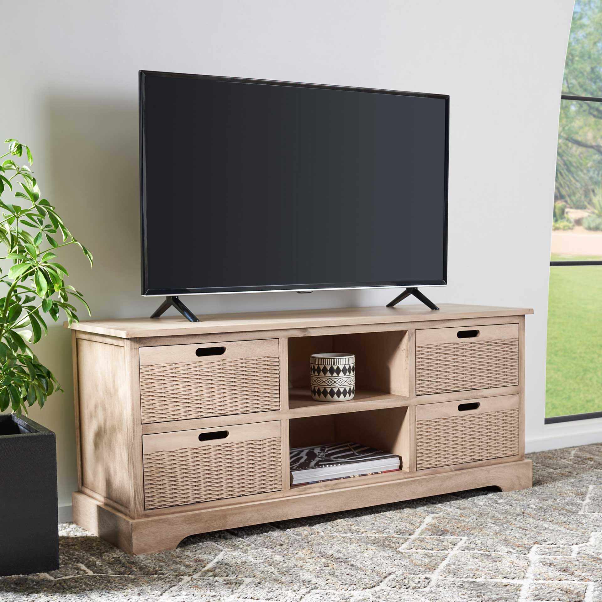 Lali 4 Drawer Media Stand Sand - Image 8