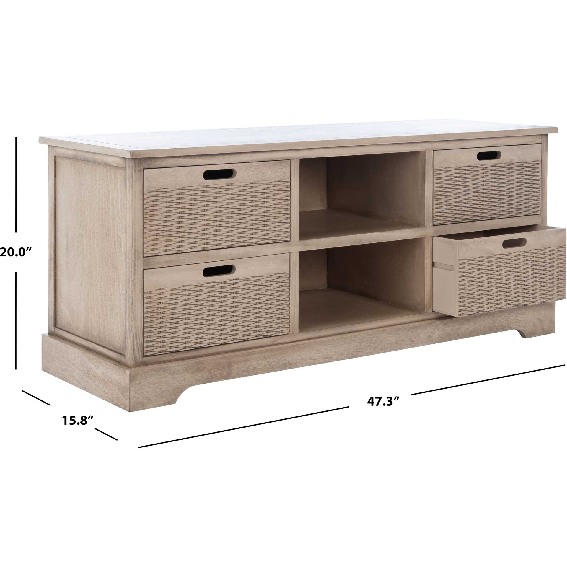 Lali 4 Drawer Media Stand Sand - Image 9