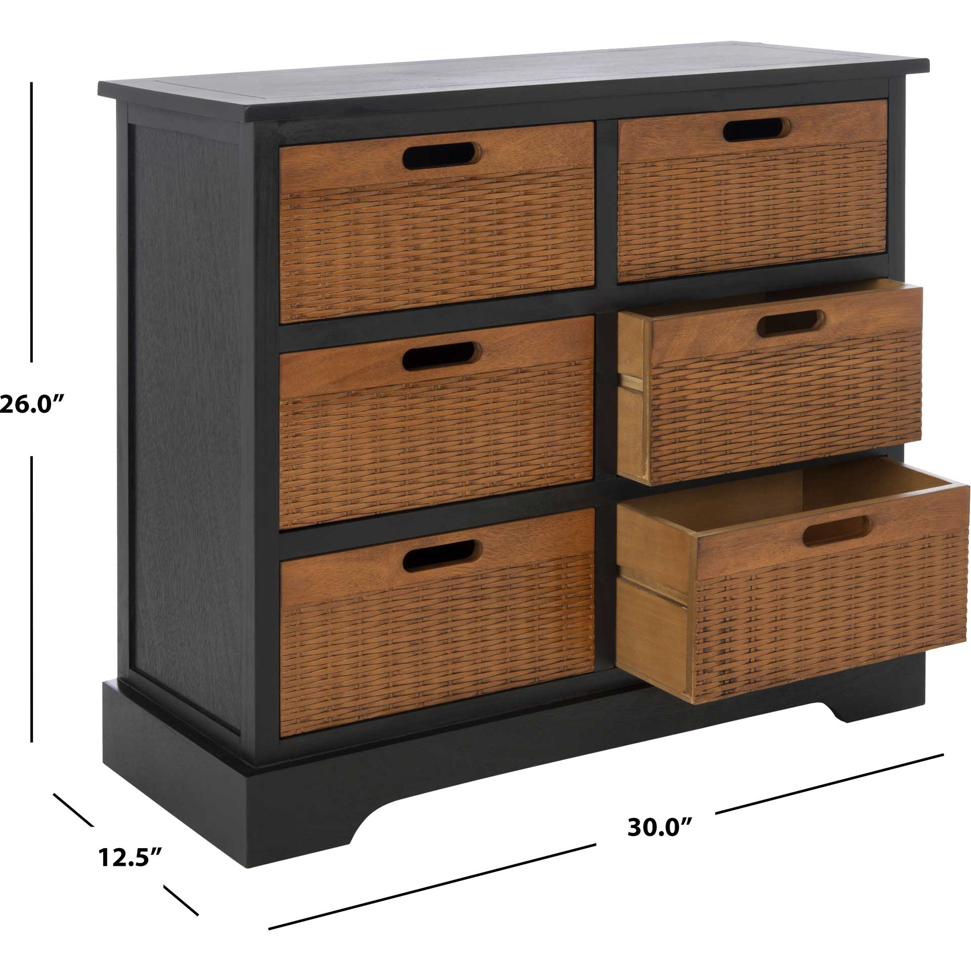 Lali 6 Drawer Storage Unit Black - Image 10