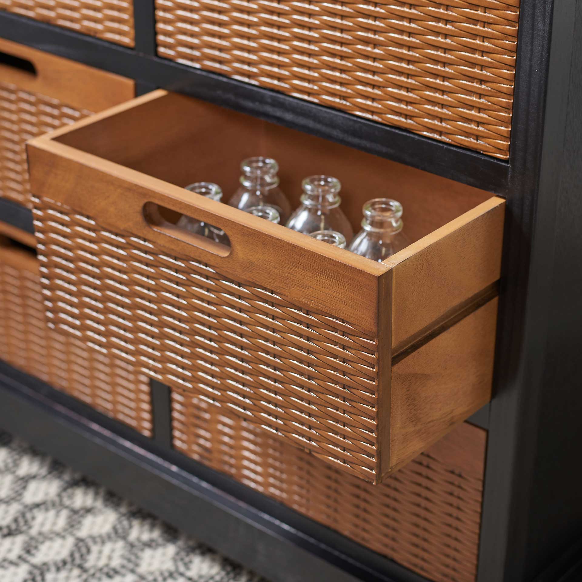 Lali 6 Drawer Storage Unit Black - Image 8